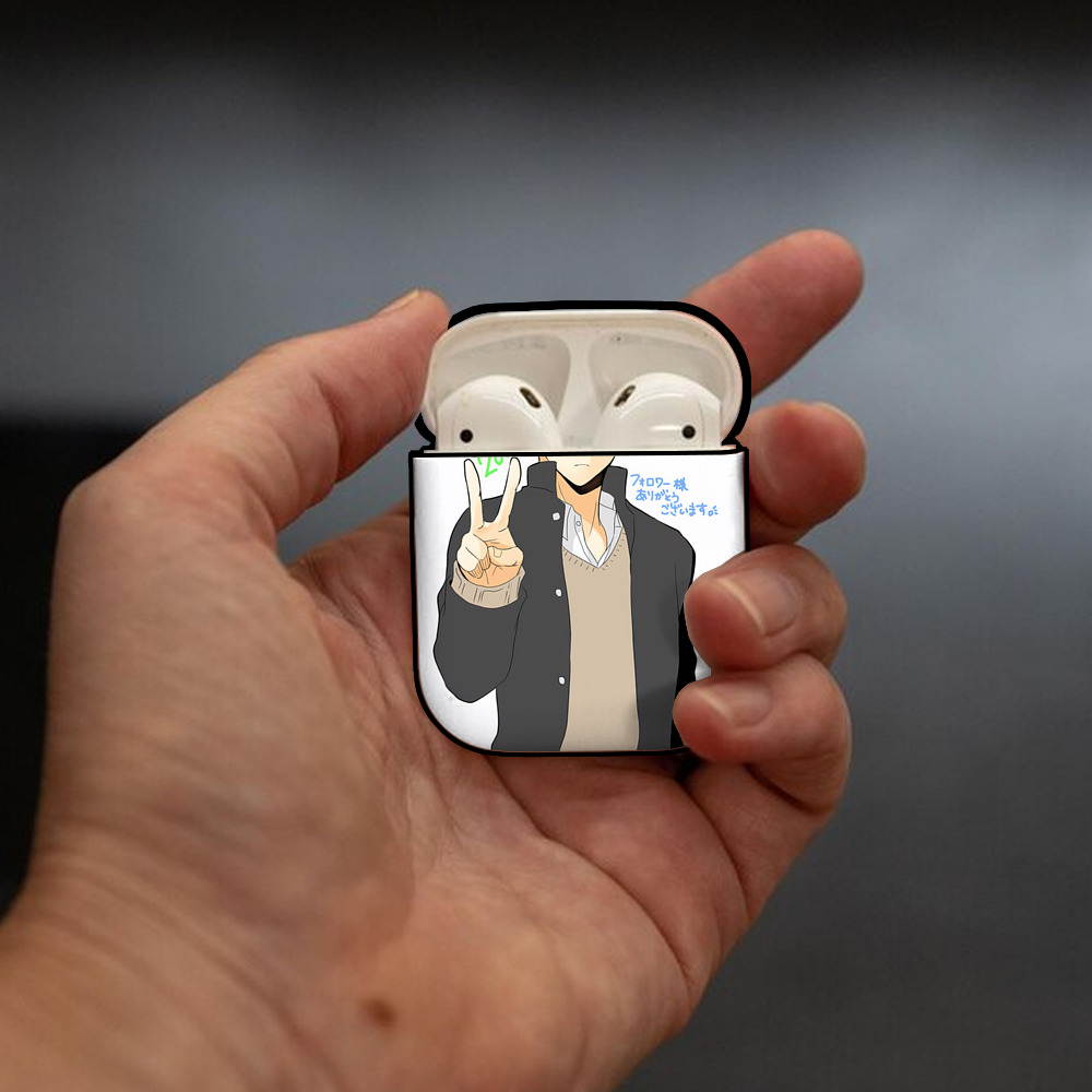 ハイキュー!! Haikyu!! AirPods 第2世代保護ケース ハードシェル ブラック 耐衝撃・防指紋・カラビナ付き