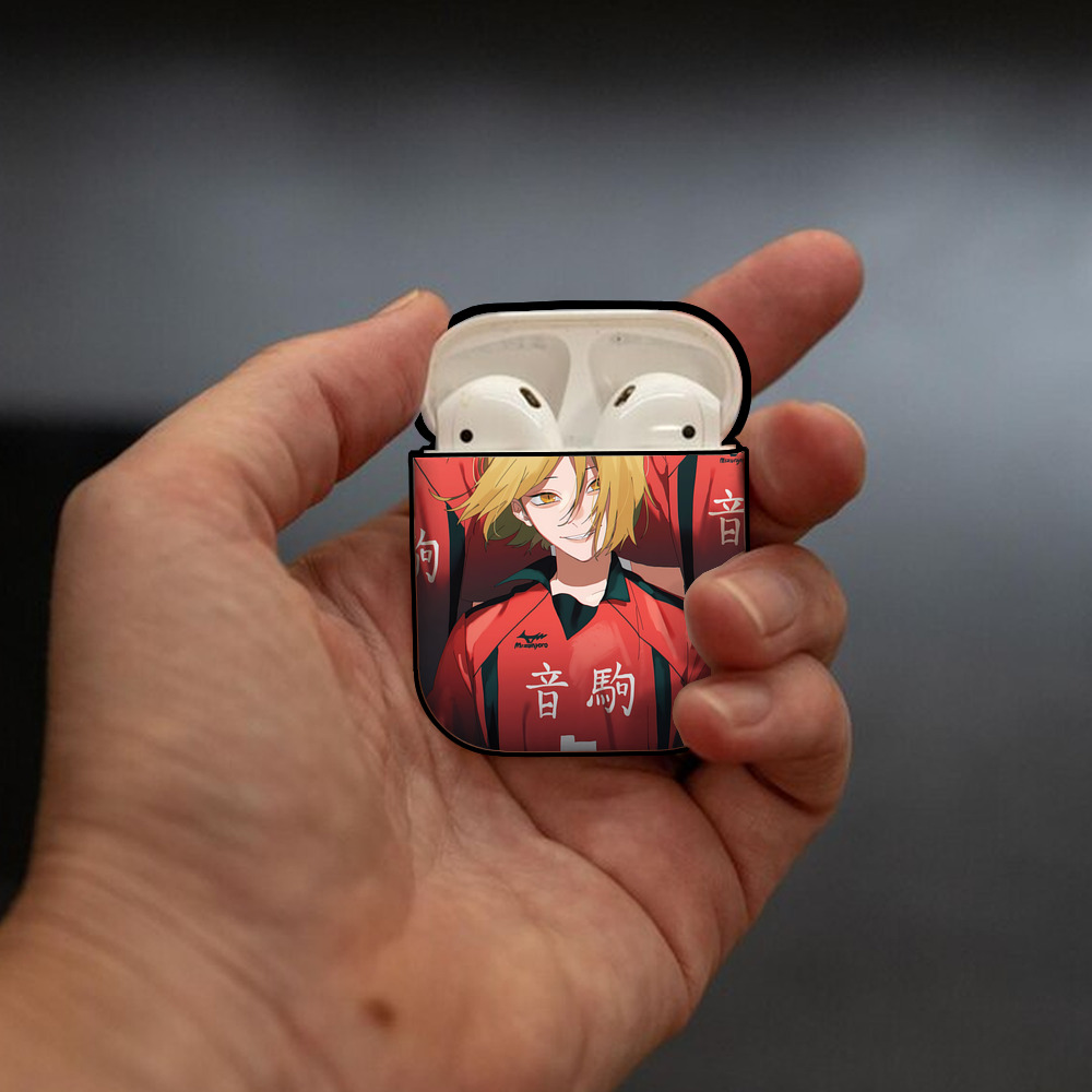 ハイキュー!! Haikyu!! AirPods 第2世代保護ケース ハードシェル ブラック 耐衝撃・防指紋・カラビナ付き