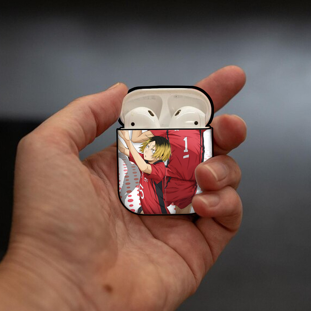 ハイキュー!! Haikyu!! AirPods 第2世代保護ケース ハードシェル ブラック 耐衝撃・防指紋・カラビナ付き