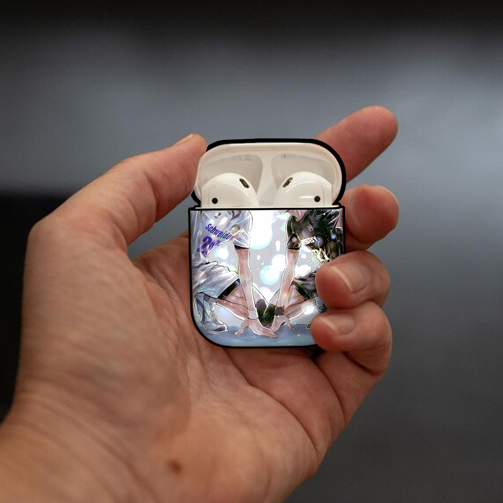 ハイキュー!! Haikyu!! AirPods 第2世代保護ケース ハードシェル ブラック 耐衝撃・防指紋・カラビナ付き