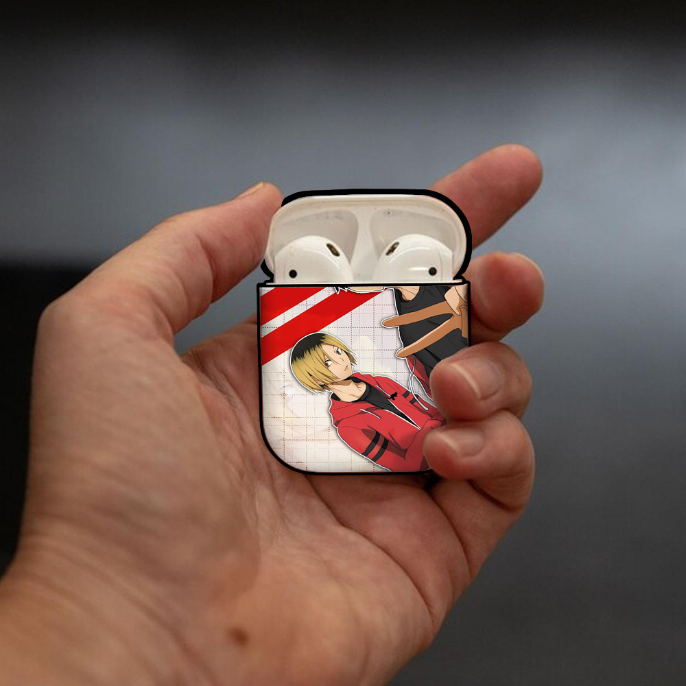 ハイキュー!! Haikyu!! AirPods 第2世代保護ケース ハードシェル ブラック 耐衝撃・防指紋・カラビナ付き
