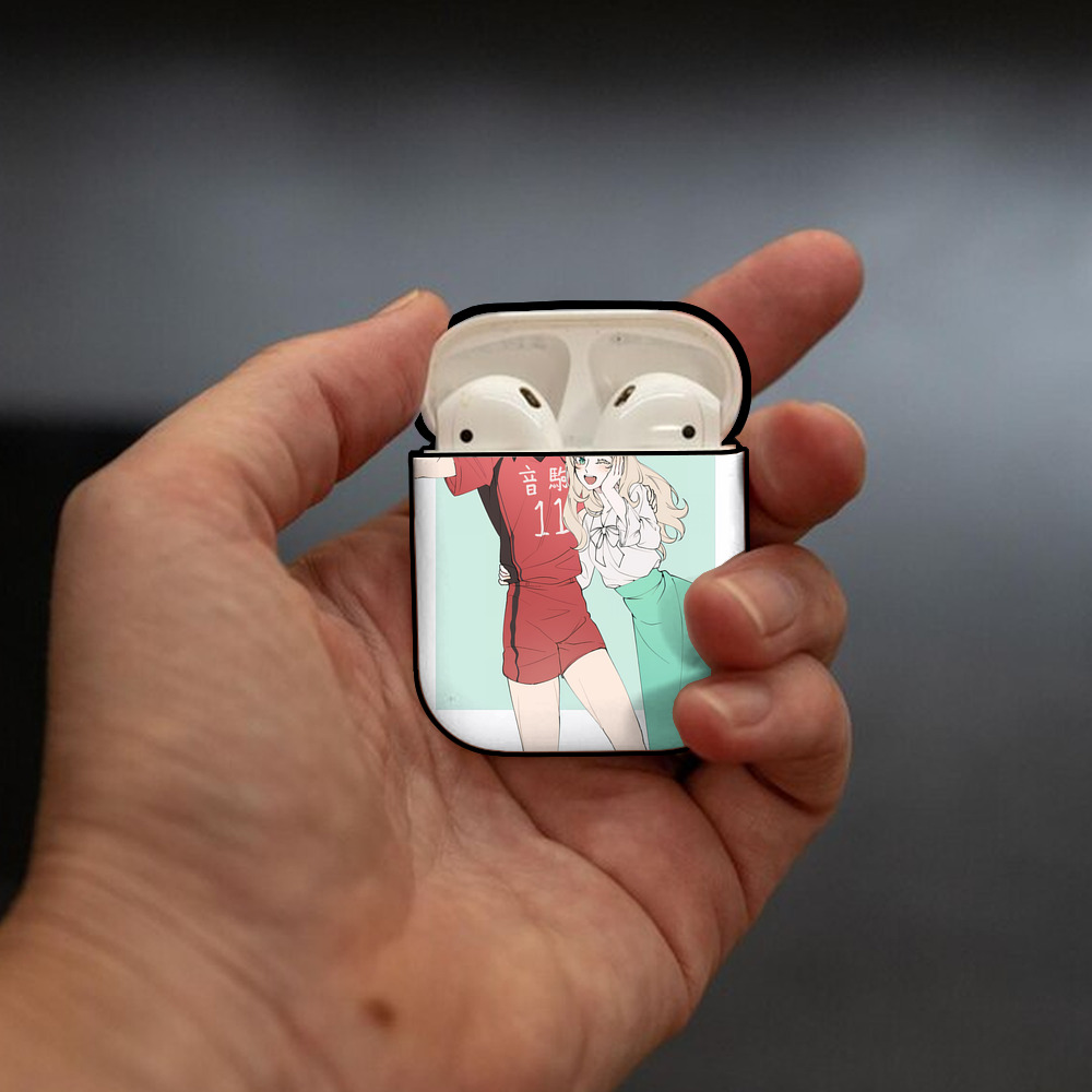 ハイキュー!! Haikyu!! AirPods 第2世代保護ケース ハードシェル ブラック 耐衝撃・防指紋・カラビナ付き