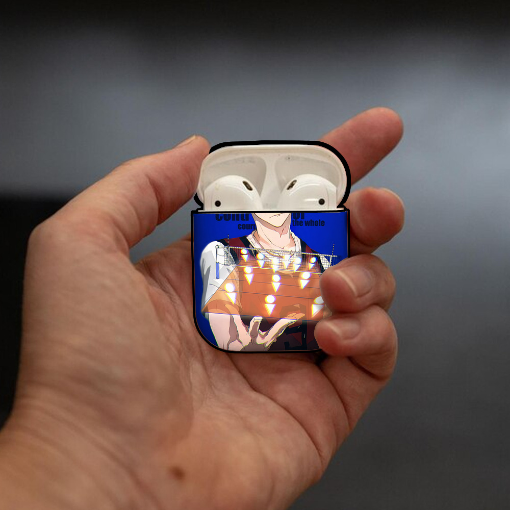 ハイキュー!! Haikyu!! AirPods 第2世代保護ケース ハードシェル ブラック 耐衝撃・防指紋・カラビナ付き
