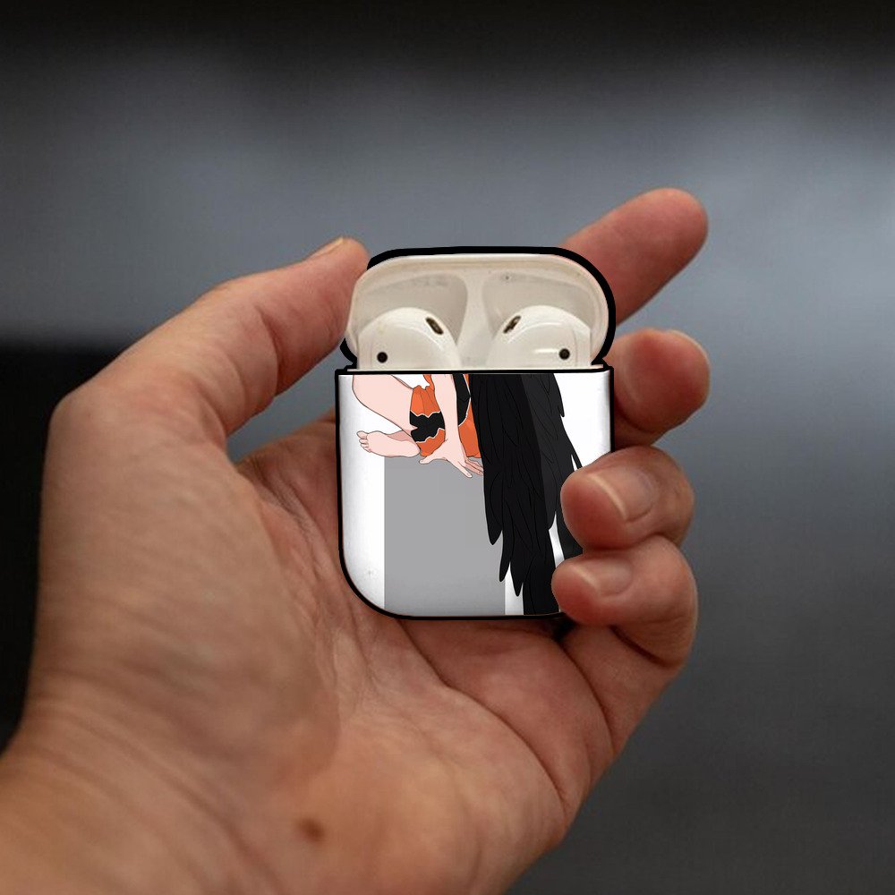 ハイキュー!! Haikyu!! AirPods 第2世代保護ケース ハードシェル ブラック 耐衝撃・防指紋・カラビナ付き