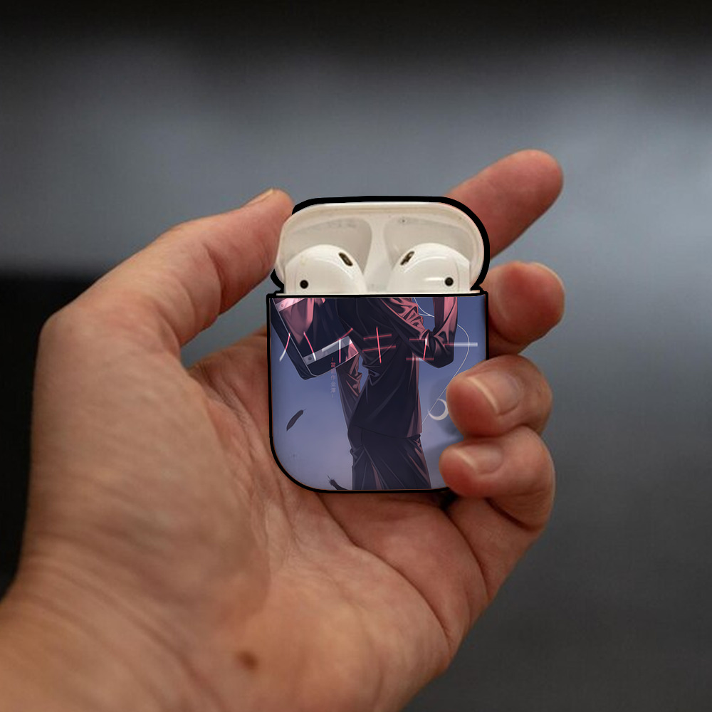 ハイキュー!! Haikyu!! AirPods 第2世代保護ケース ハードシェル ブラック 耐衝撃・防指紋・カラビナ付き
