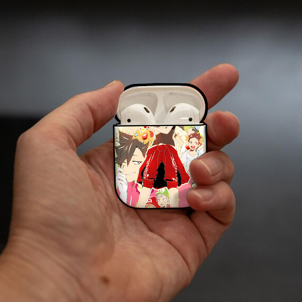 ハイキュー!! Haikyu!! AirPods 第2世代保護ケース ハードシェル ブラック 耐衝撃・防指紋・カラビナ付き