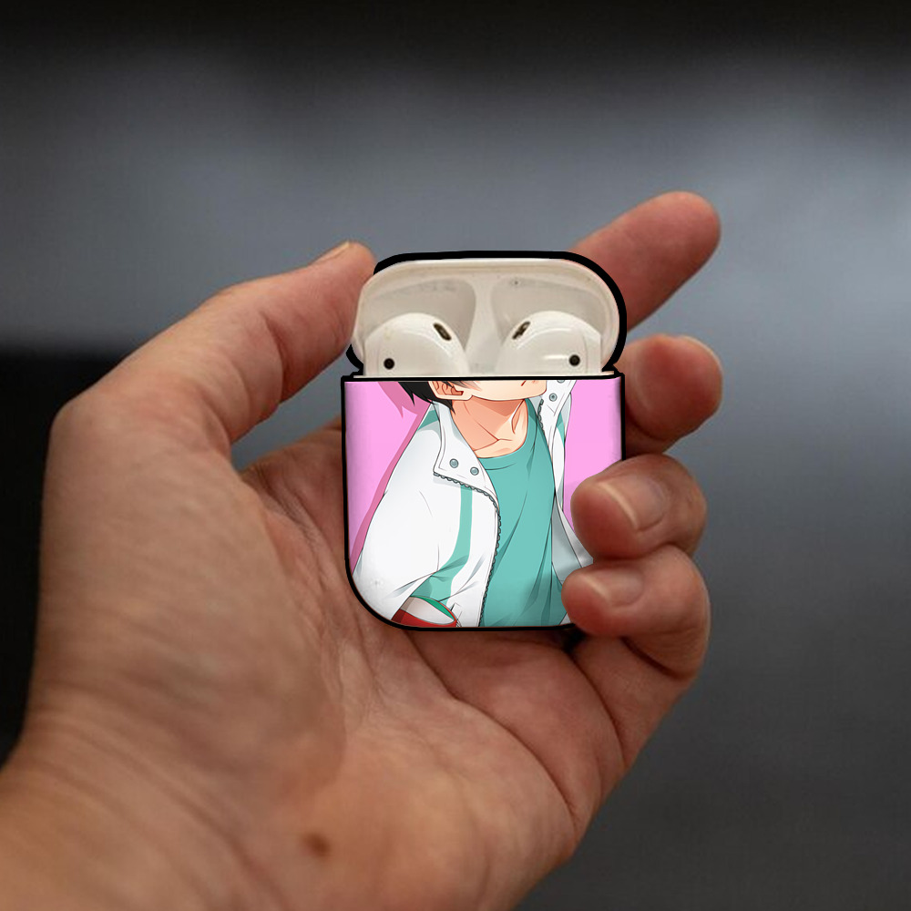 ハイキュー!! Haikyu!! AirPods 第2世代保護ケース ハードシェル ブラック 耐衝撃・防指紋・カラビナ付き