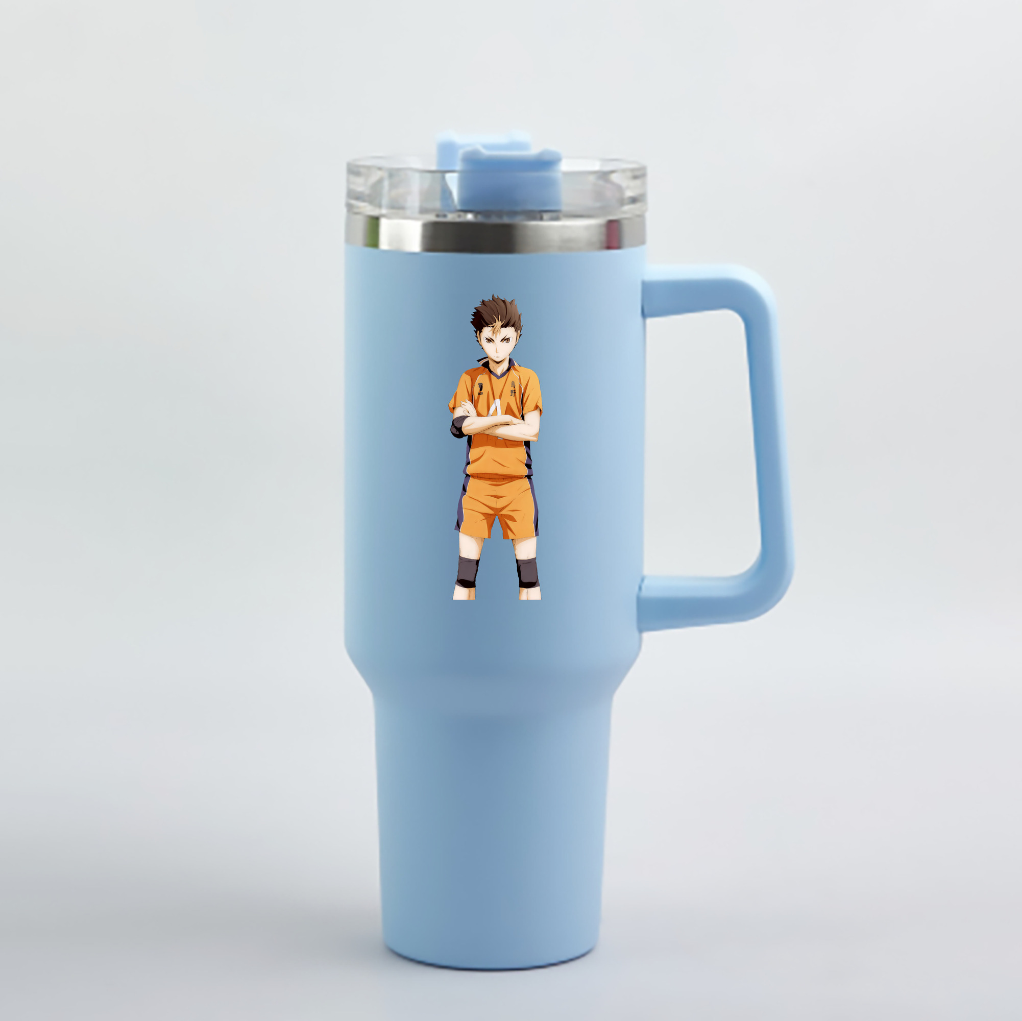 （画像用） ハイキュー!! Haikyu!! 1200mL車用タンブラー - クリスタルステッカー（プラスチックストロー付き）