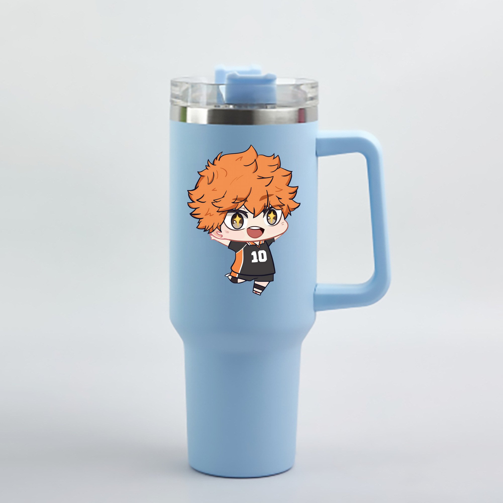 （画像用） ハイキュー!! Haikyu!! 1200mL車用タンブラー - クリスタルステッカー（プラスチックストロー付き）