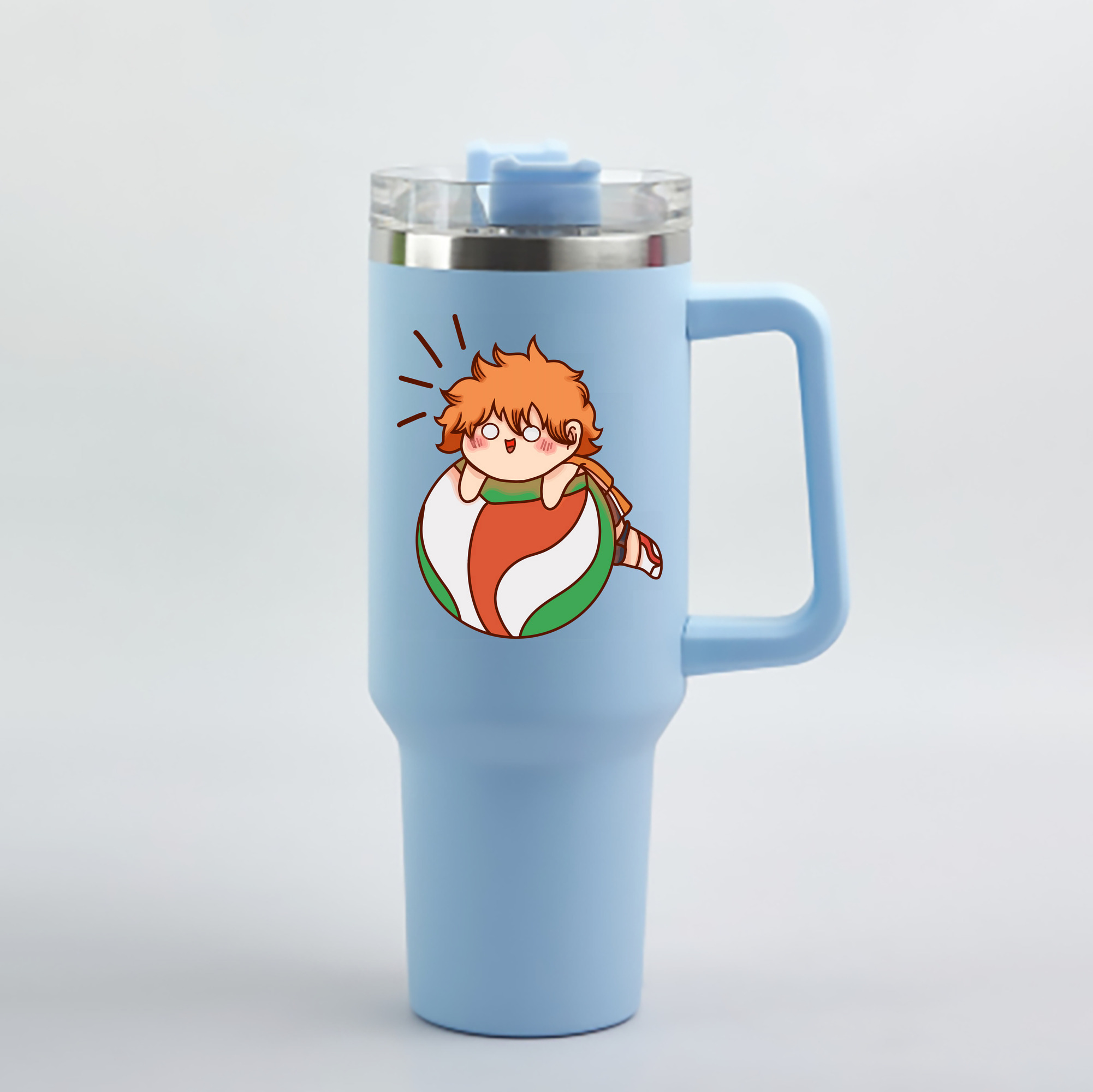 （画像用） ハイキュー!! Haikyu!! 1200mL車用タンブラー - クリスタルステッカー（プラスチックストロー付き）