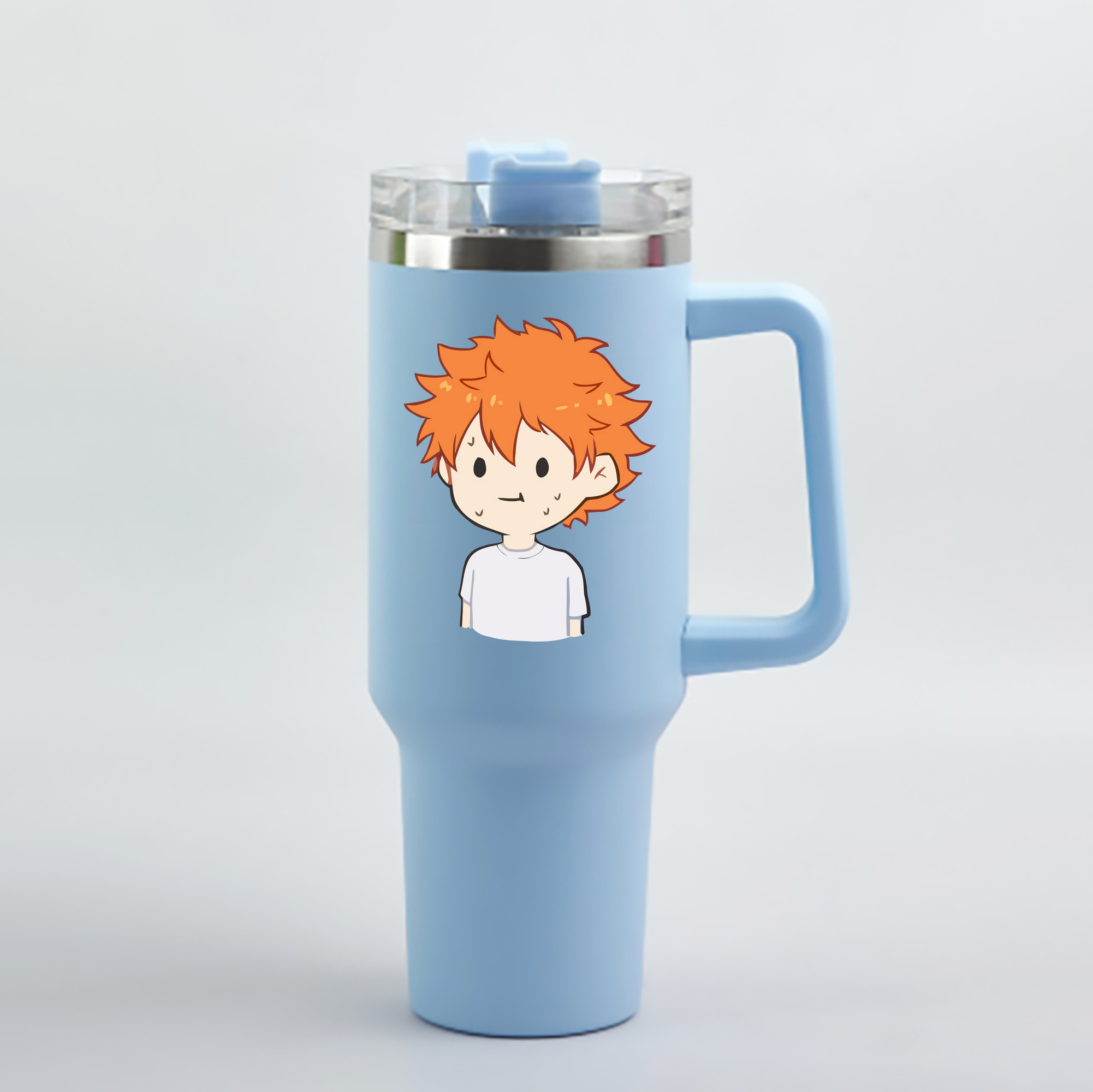 （画像用） ハイキュー!! Haikyu!! 1200mL車用タンブラー - クリスタルステッカー（プラスチックストロー付き）