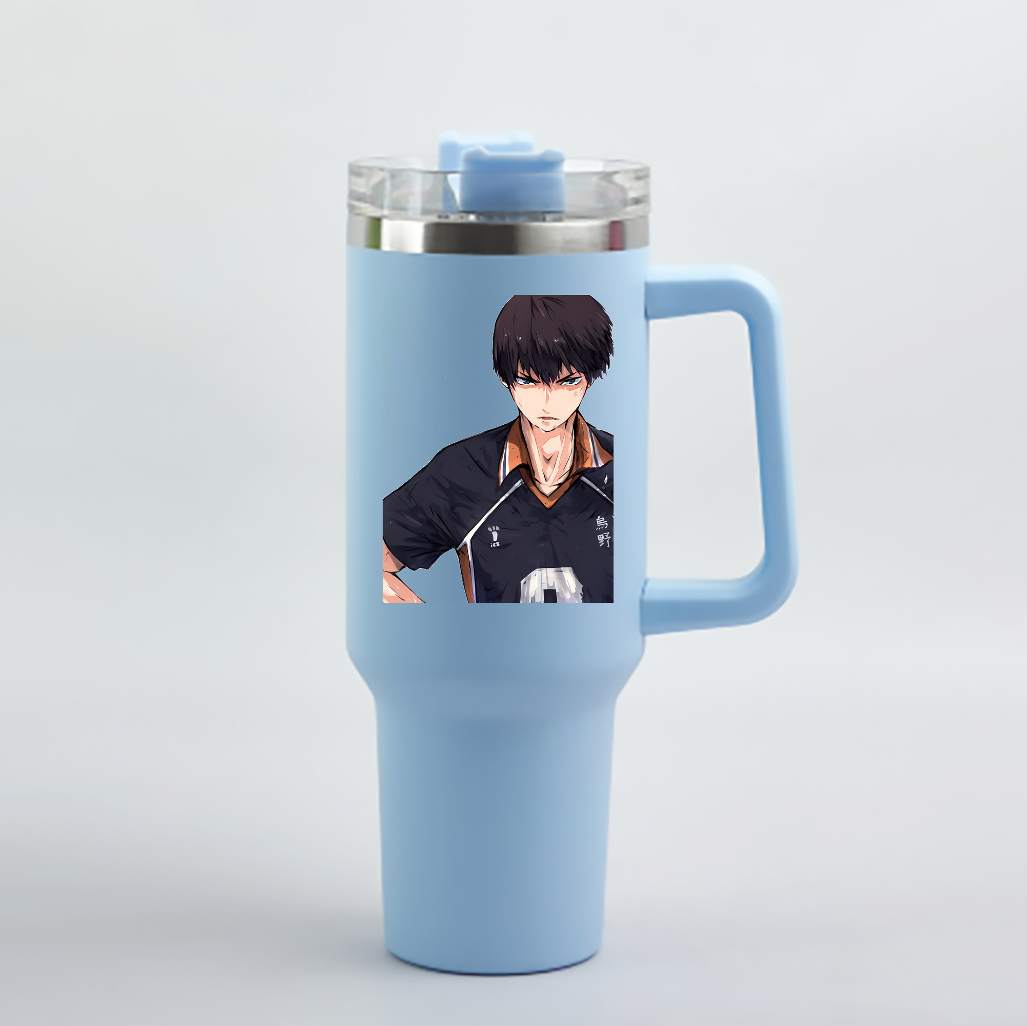 （画像用） ハイキュー!! Haikyu!! 1200mL車用タンブラー - クリスタルステッカー（プラスチックストロー付き）