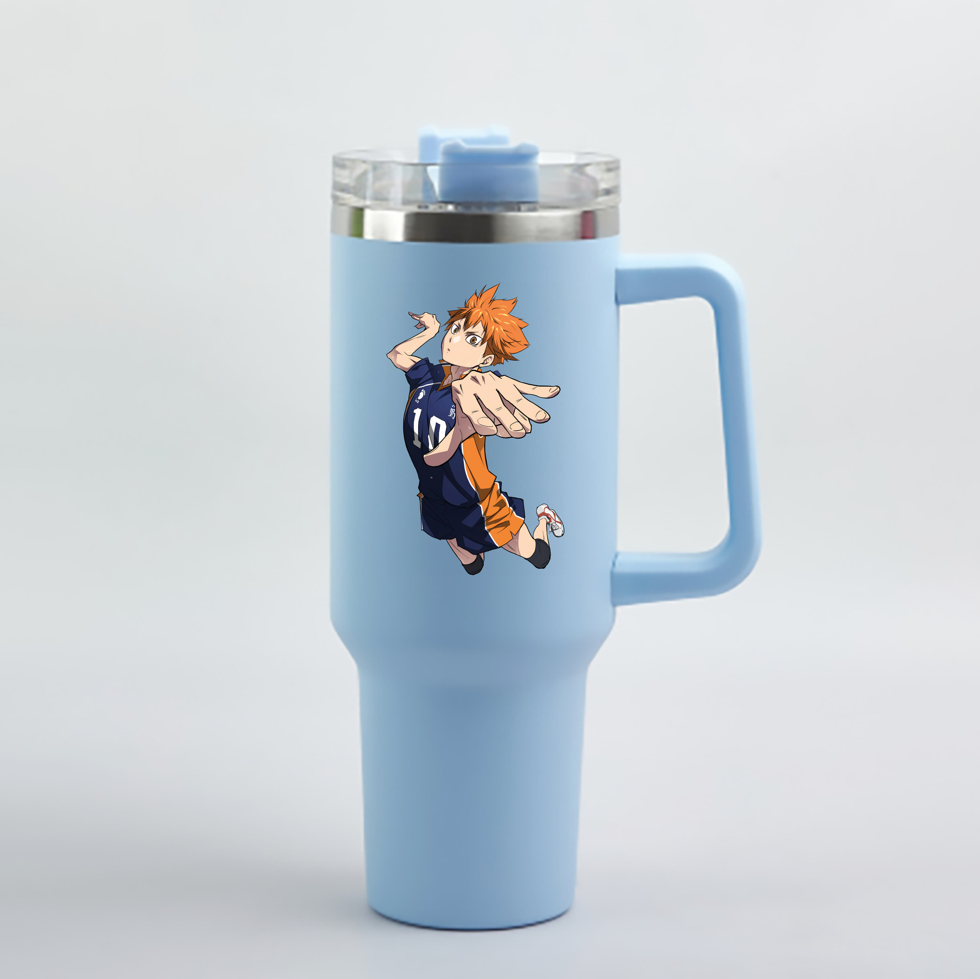 （画像用） ハイキュー!! Haikyu!! 1200mL車用タンブラー - クリスタルステッカー（プラスチックストロー付き）