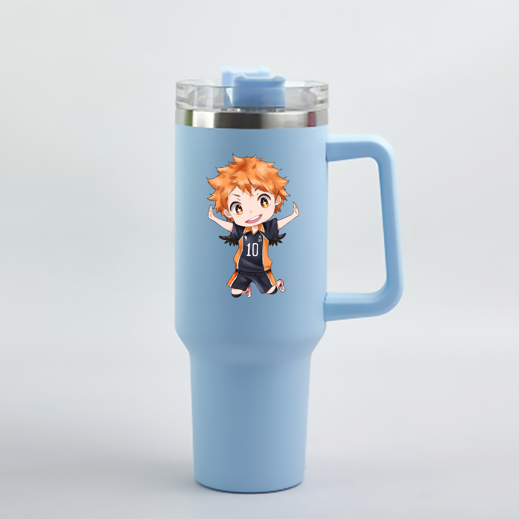 （画像用） ハイキュー!! Haikyu!! 1200mL車用タンブラー - クリスタルステッカー（プラスチックストロー付き）