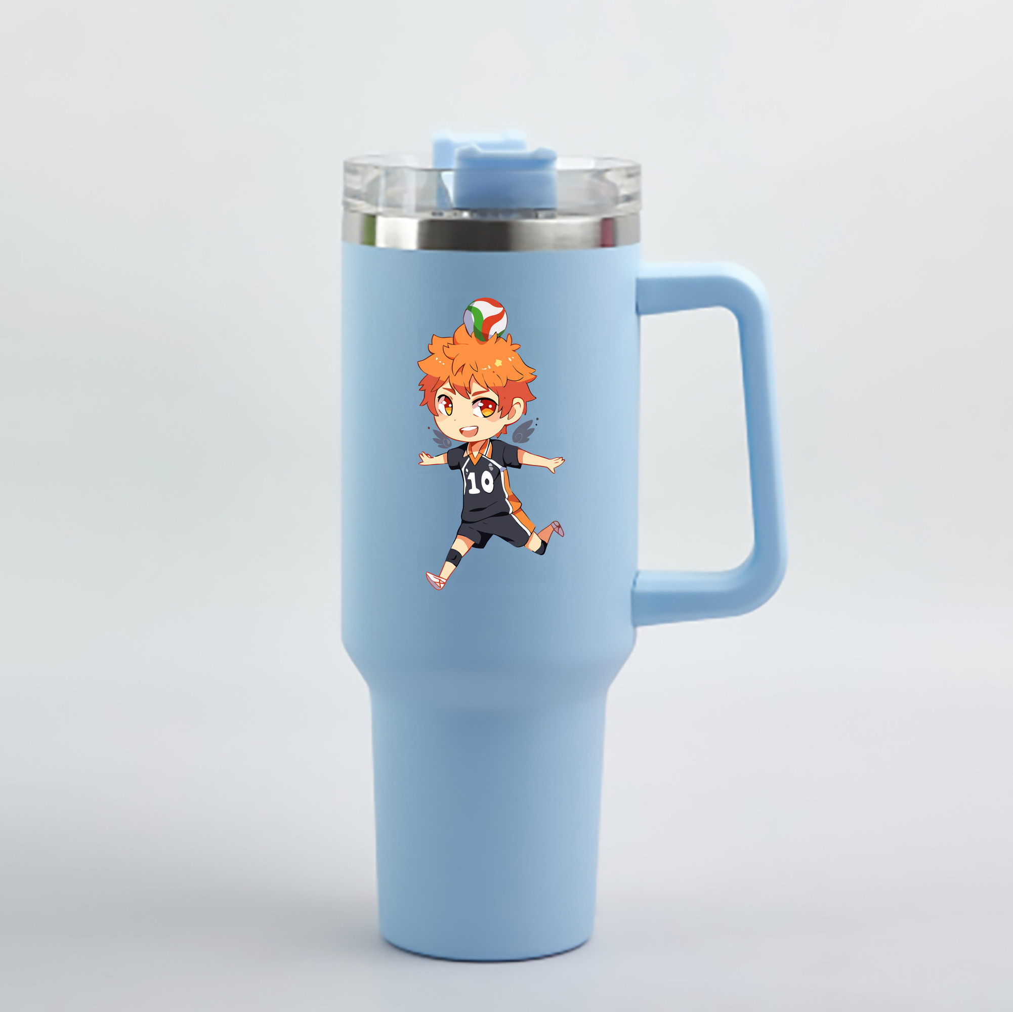 （画像用） ハイキュー!! Haikyu!! 1200mL車用タンブラー - クリスタルステッカー（プラスチックストロー付き）
