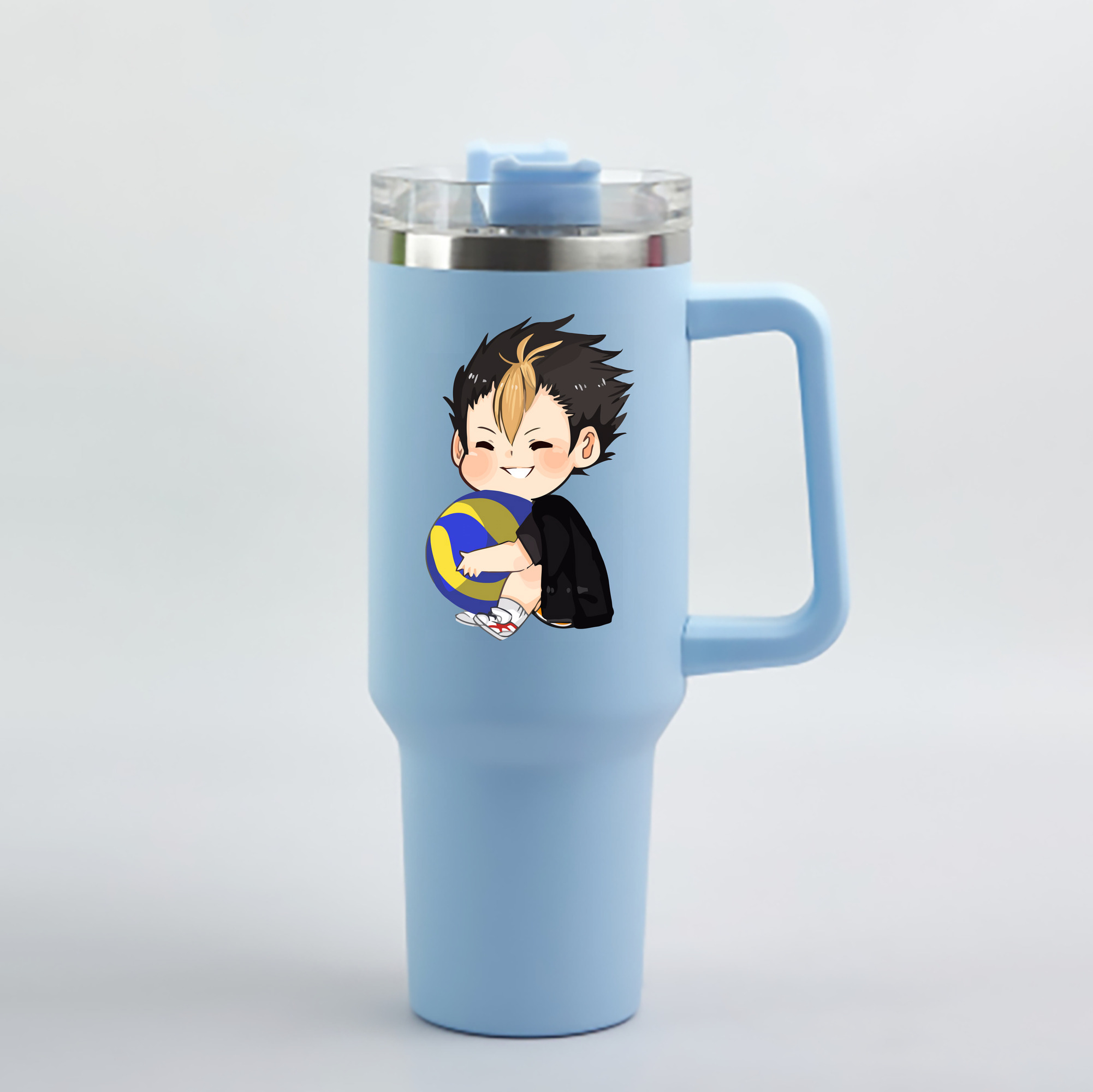 （画像用） ハイキュー!! Haikyu!! 1200mL車用タンブラー - クリスタルステッカー（プラスチックストロー付き）
