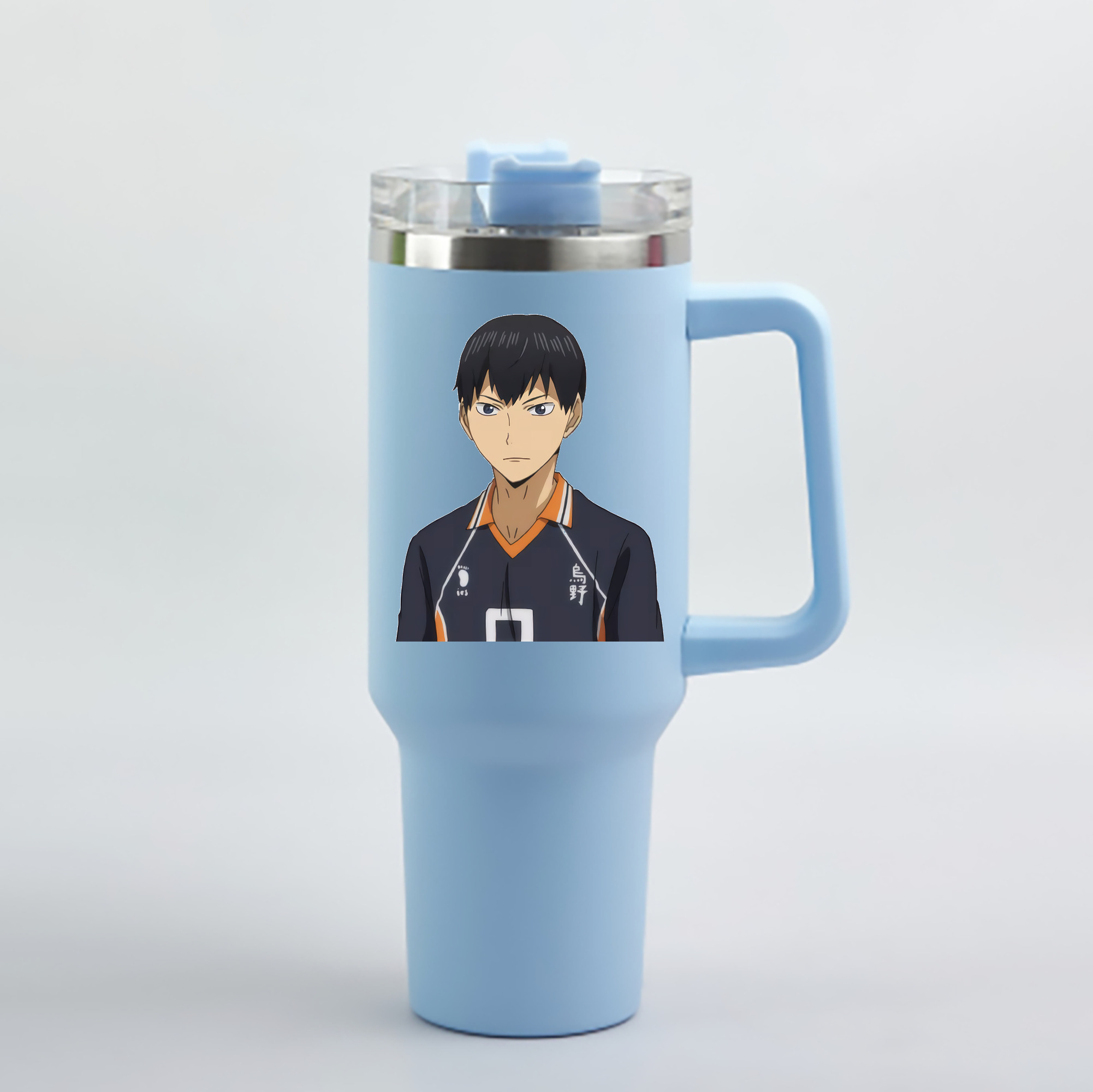 （画像用） ハイキュー!! Haikyu!! 1200mL車用タンブラー - クリスタルステッカー（プラスチックストロー付き）