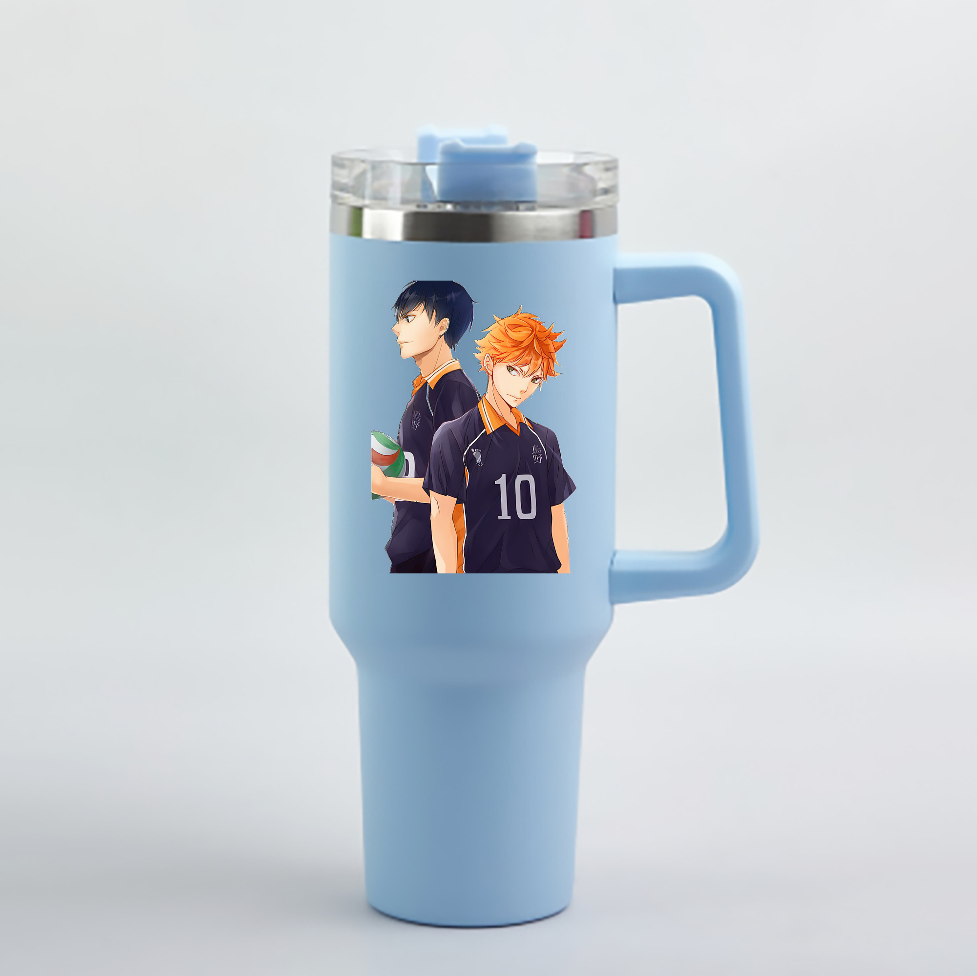 （画像用） ハイキュー!! Haikyu!! 1200mL車用タンブラー - クリスタルステッカー（プラスチックストロー付き）
