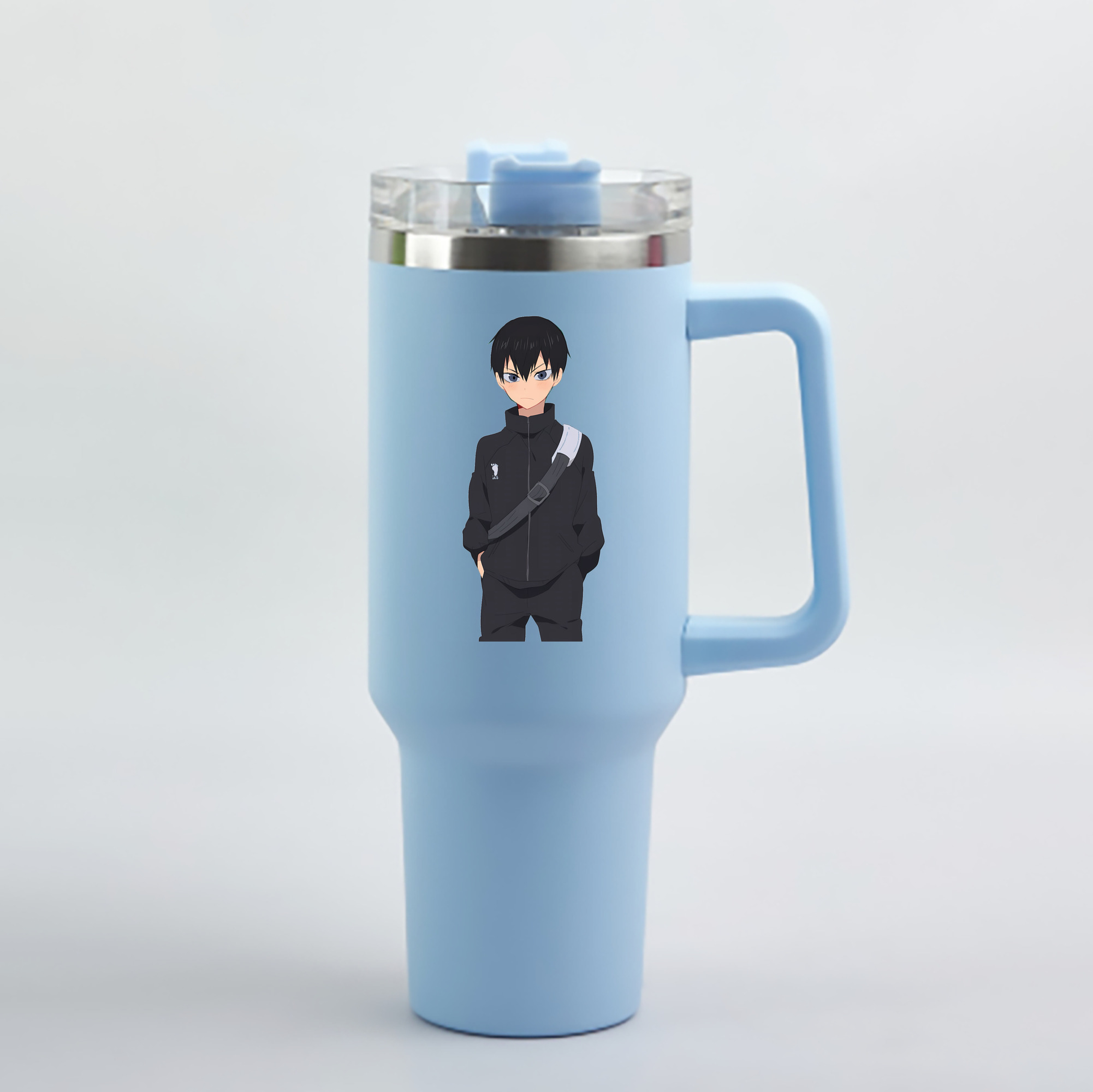 （画像用） ハイキュー!! Haikyu!! 1200mL車用タンブラー - クリスタルステッカー（プラスチックストロー付き）