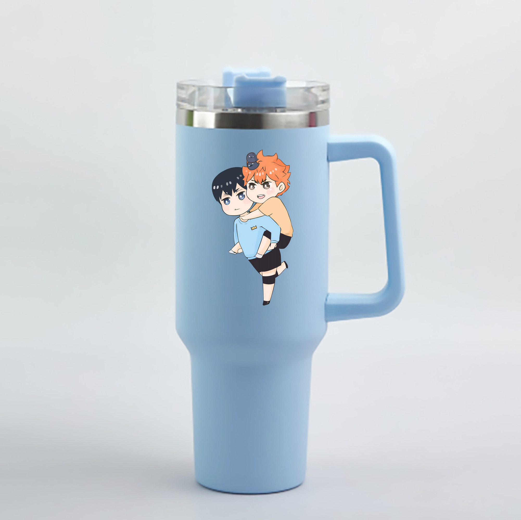 （画像用） ハイキュー!! Haikyu!! 1200mL車用タンブラー - クリスタルステッカー（プラスチックストロー付き）