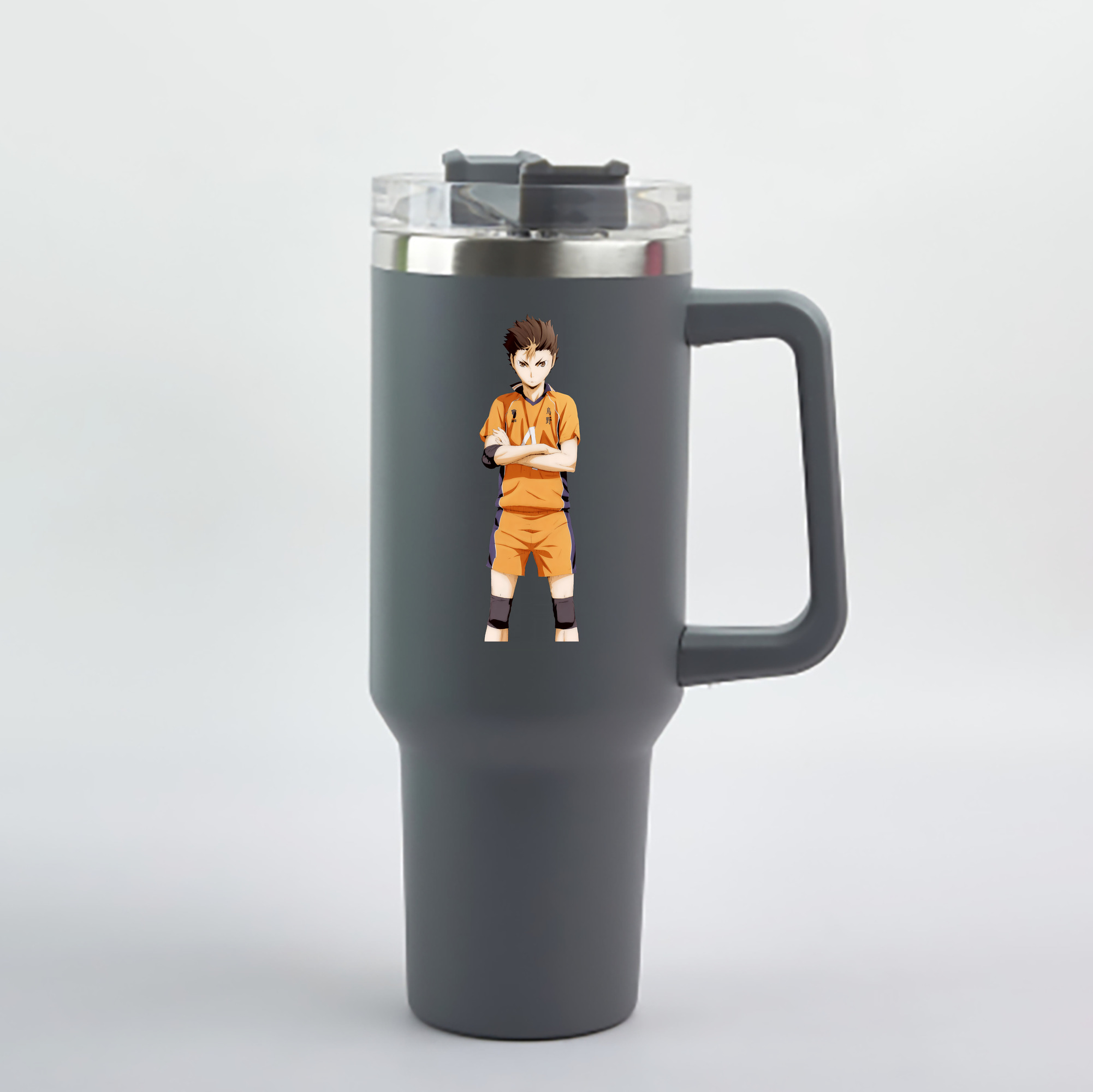 （画像用） ハイキュー!! Haikyu!! 1200mL車用タンブラー - クリスタルステッカー（プラスチックストロー付き）