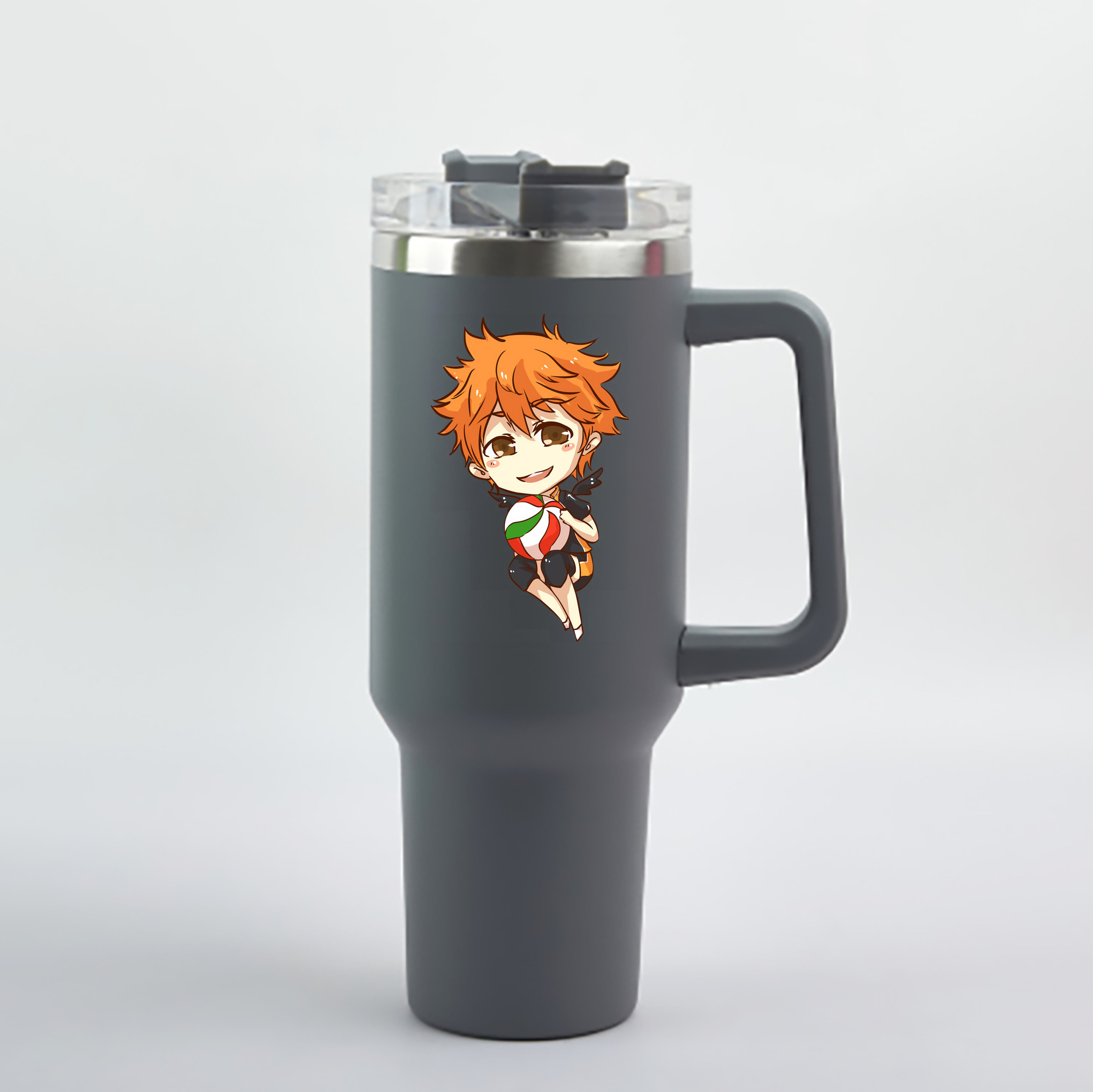 （画像用） ハイキュー!! Haikyu!! 1200mL車用タンブラー - クリスタルステッカー（プラスチックストロー付き）