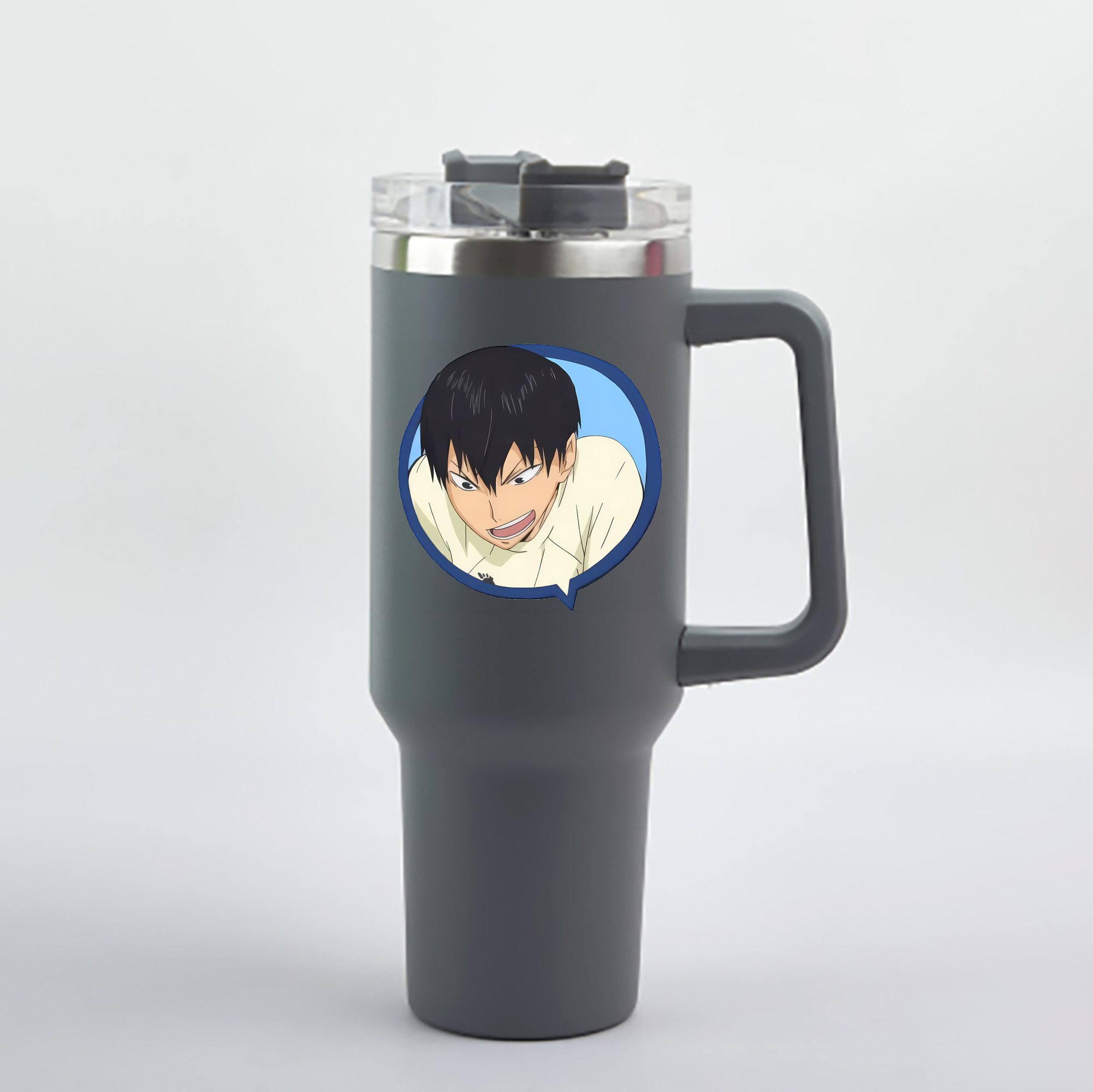 （画像用） ハイキュー!! Haikyu!! 1200mL車用タンブラー - クリスタルステッカー（プラスチックストロー付き）