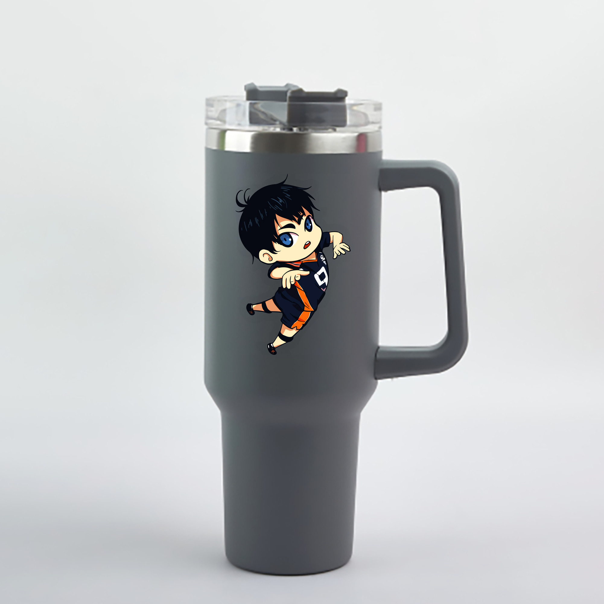 （画像用） ハイキュー!! Haikyu!! 1200mL車用タンブラー - クリスタルステッカー（プラスチックストロー付き）