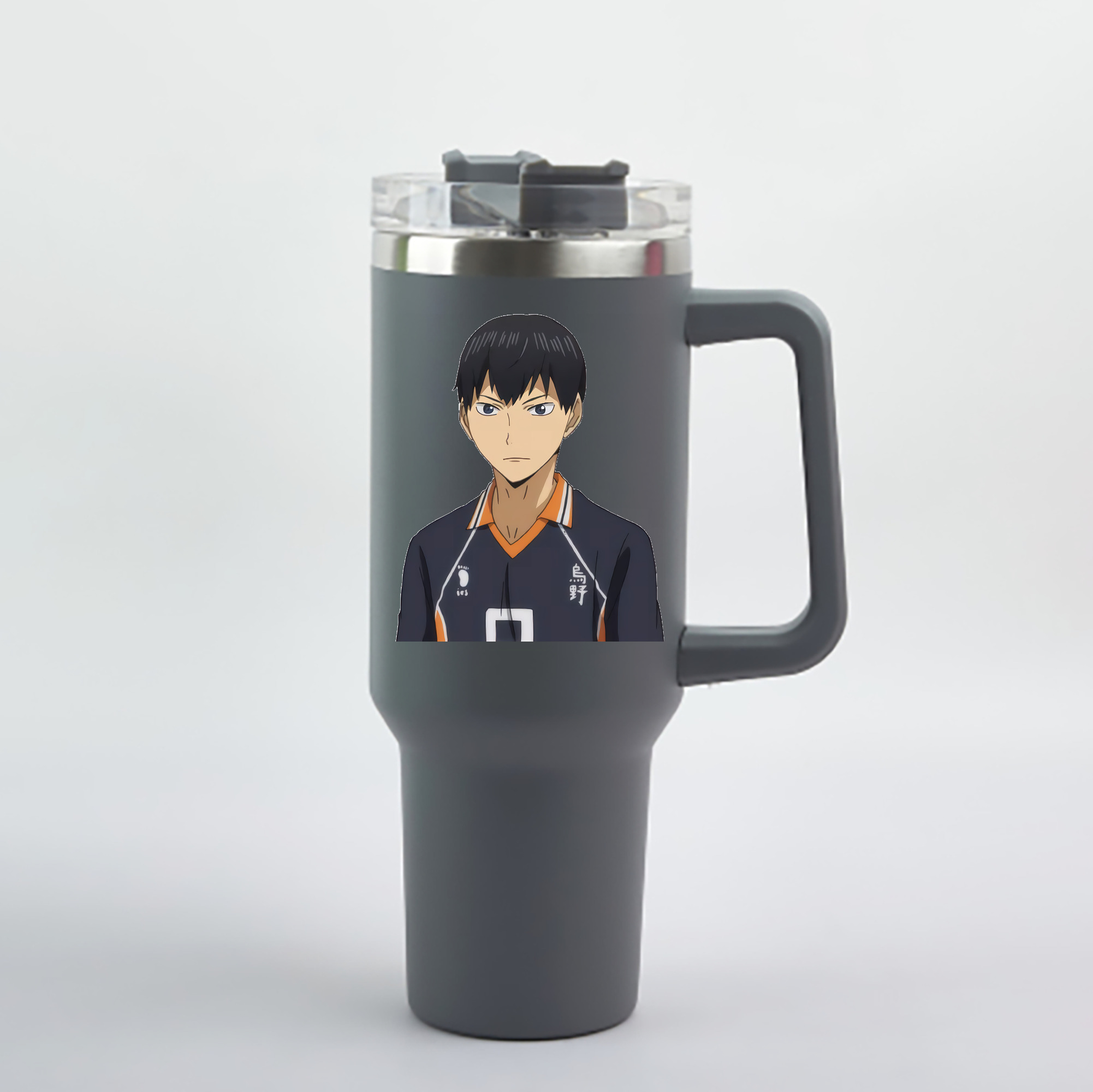 （画像用） ハイキュー!! Haikyu!! 1200mL車用タンブラー - クリスタルステッカー（プラスチックストロー付き）