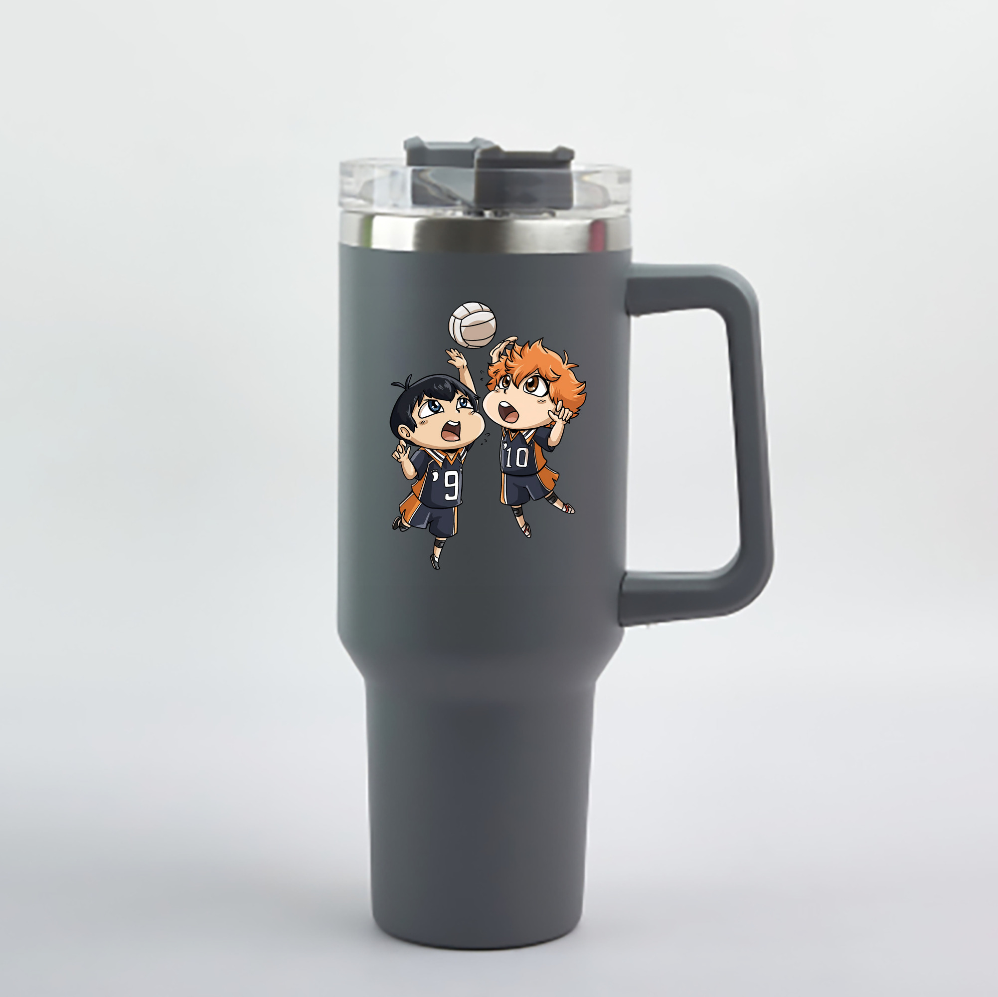 （画像用） ハイキュー!! Haikyu!! 1200mL車用タンブラー - クリスタルステッカー（プラスチックストロー付き）