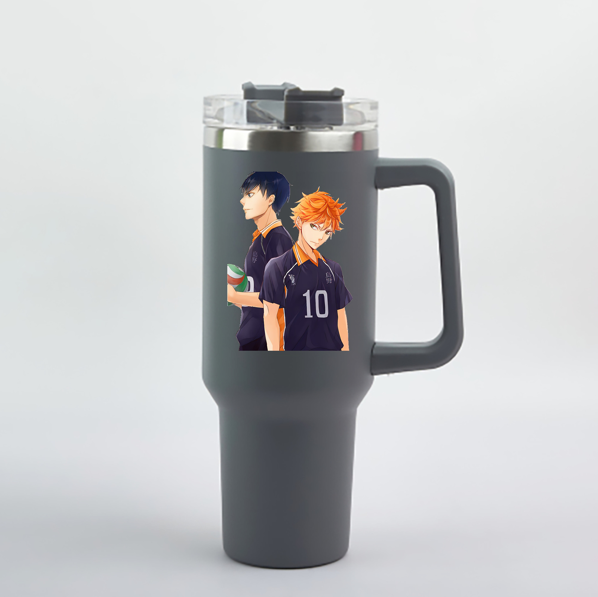 （画像用） ハイキュー!! Haikyu!! 1200mL車用タンブラー - クリスタルステッカー（プラスチックストロー付き）