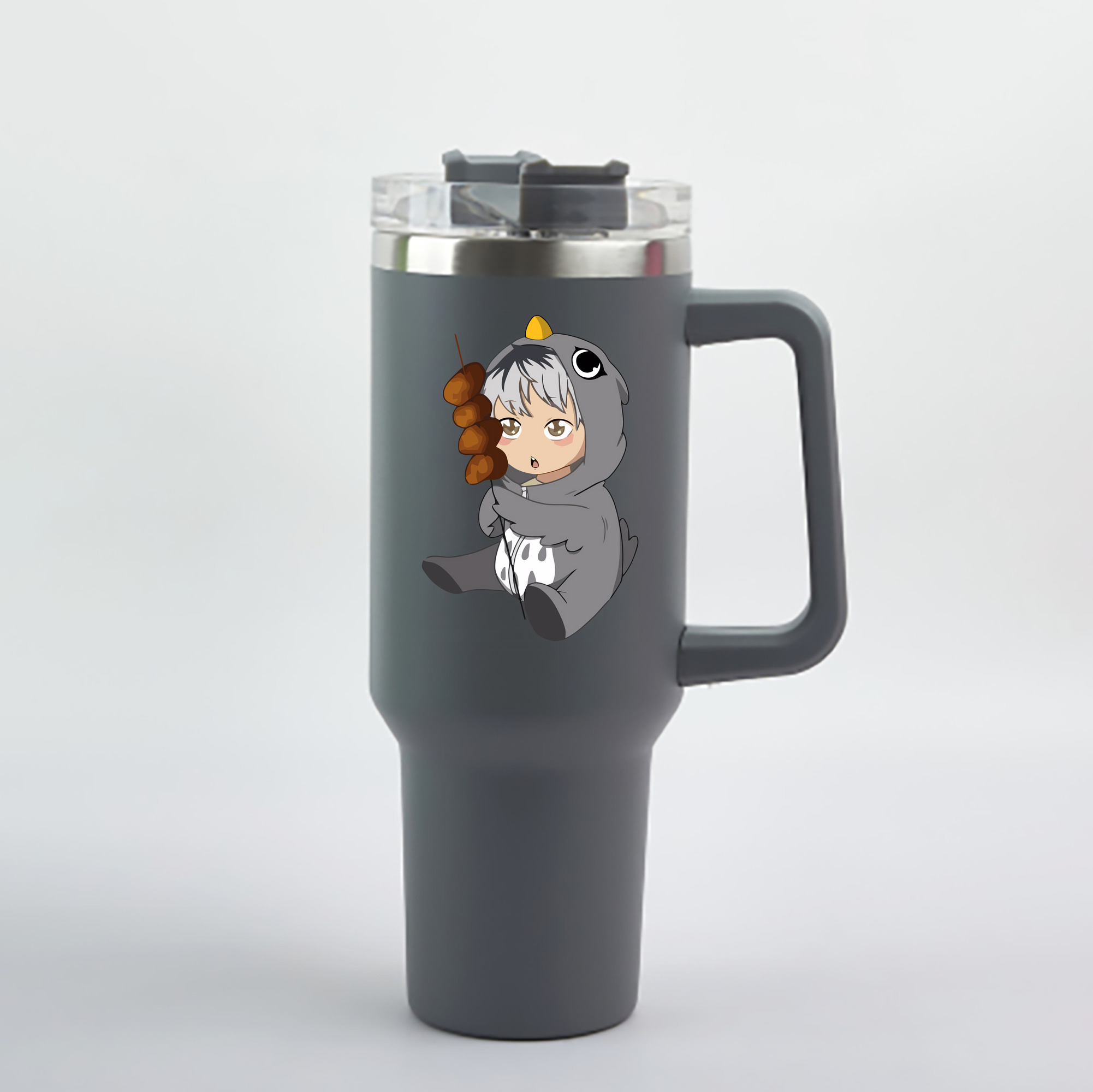 （画像用） ハイキュー!! Haikyu!! 1200mL車用タンブラー - クリスタルステッカー（プラスチックストロー付き）