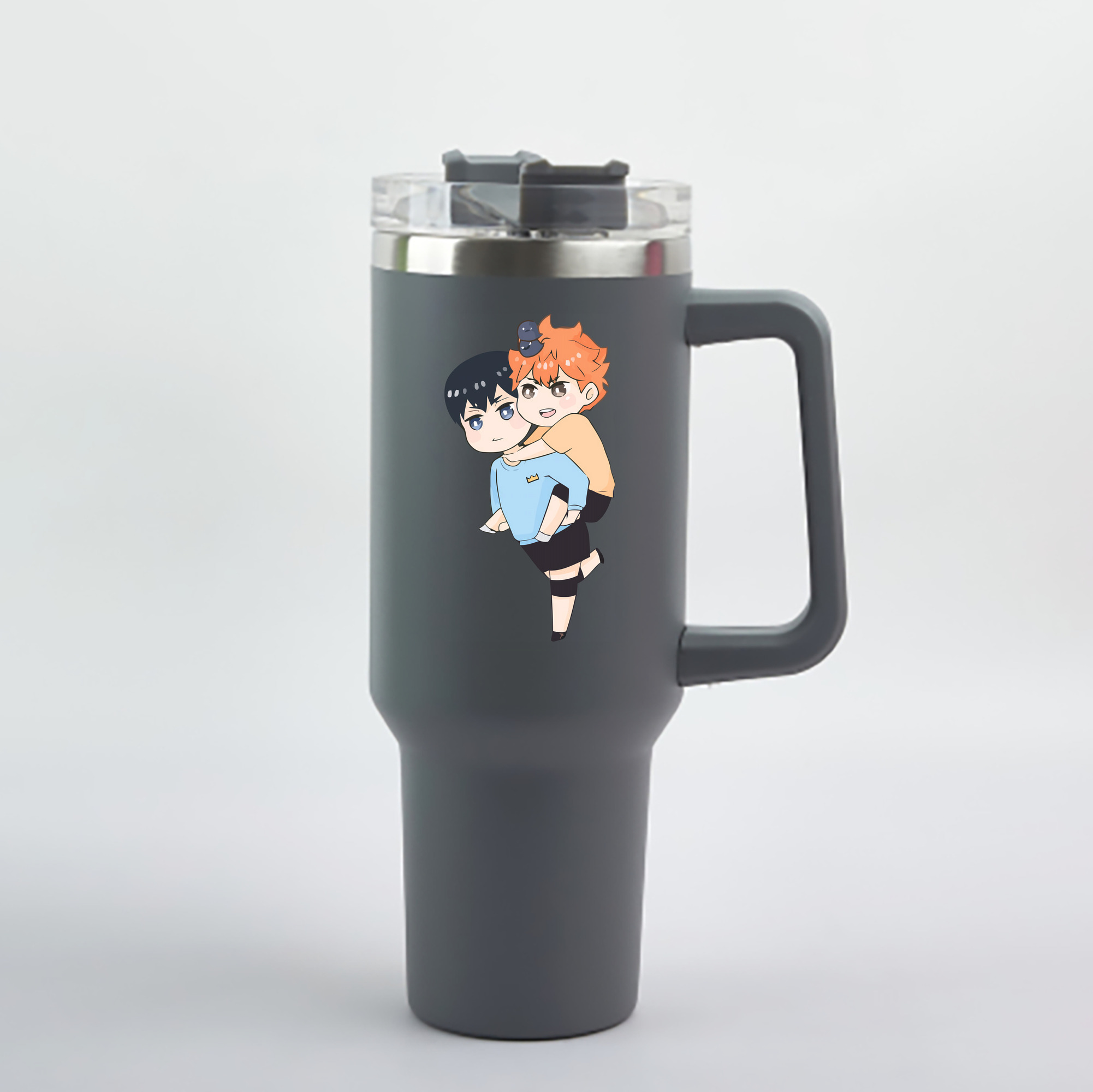 （画像用） ハイキュー!! Haikyu!! 1200mL車用タンブラー - クリスタルステッカー（プラスチックストロー付き）