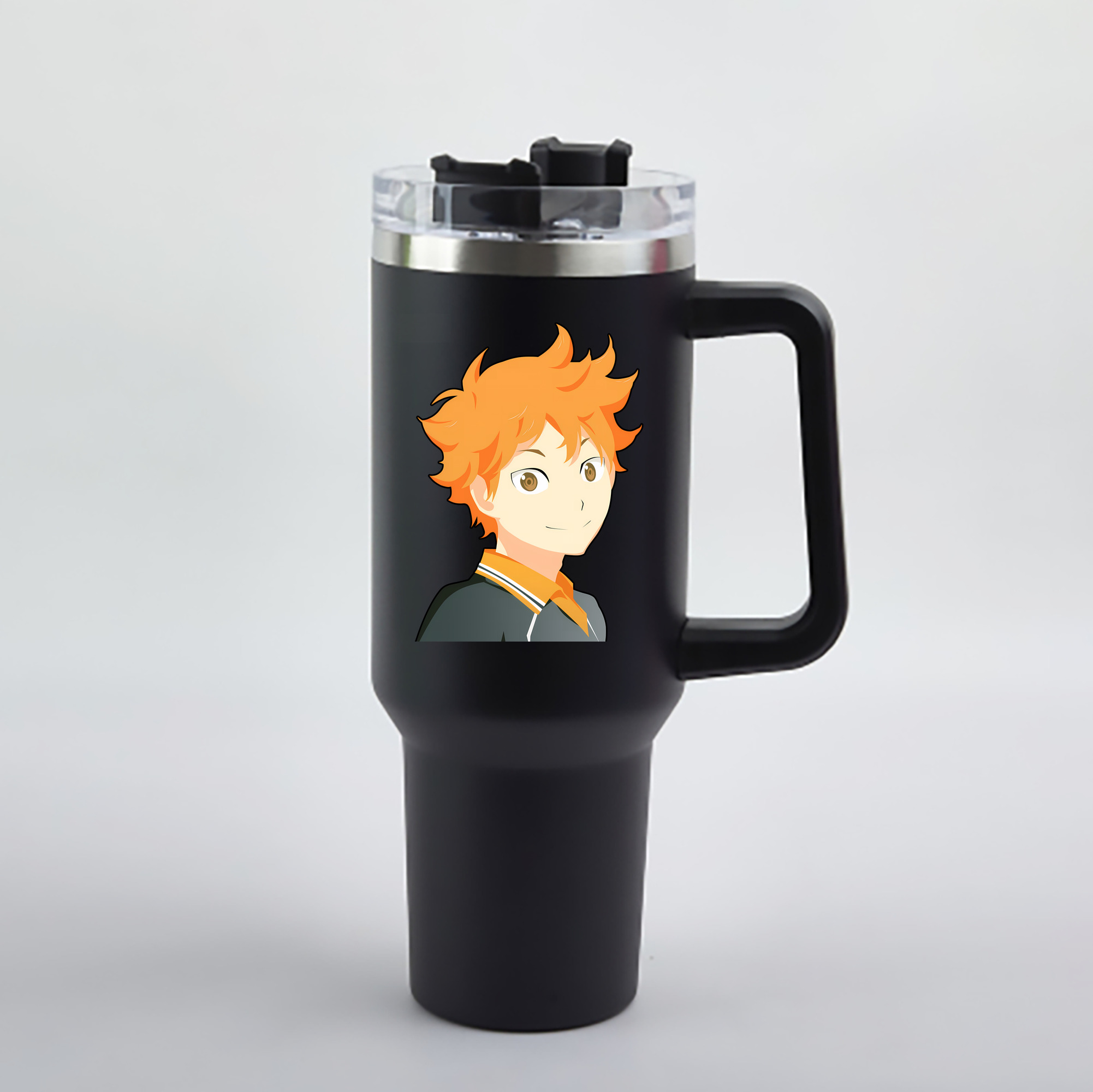 （画像用） ハイキュー!! Haikyu!! 1200mL車用タンブラー - クリスタルステッカー（プラスチックストロー付き）