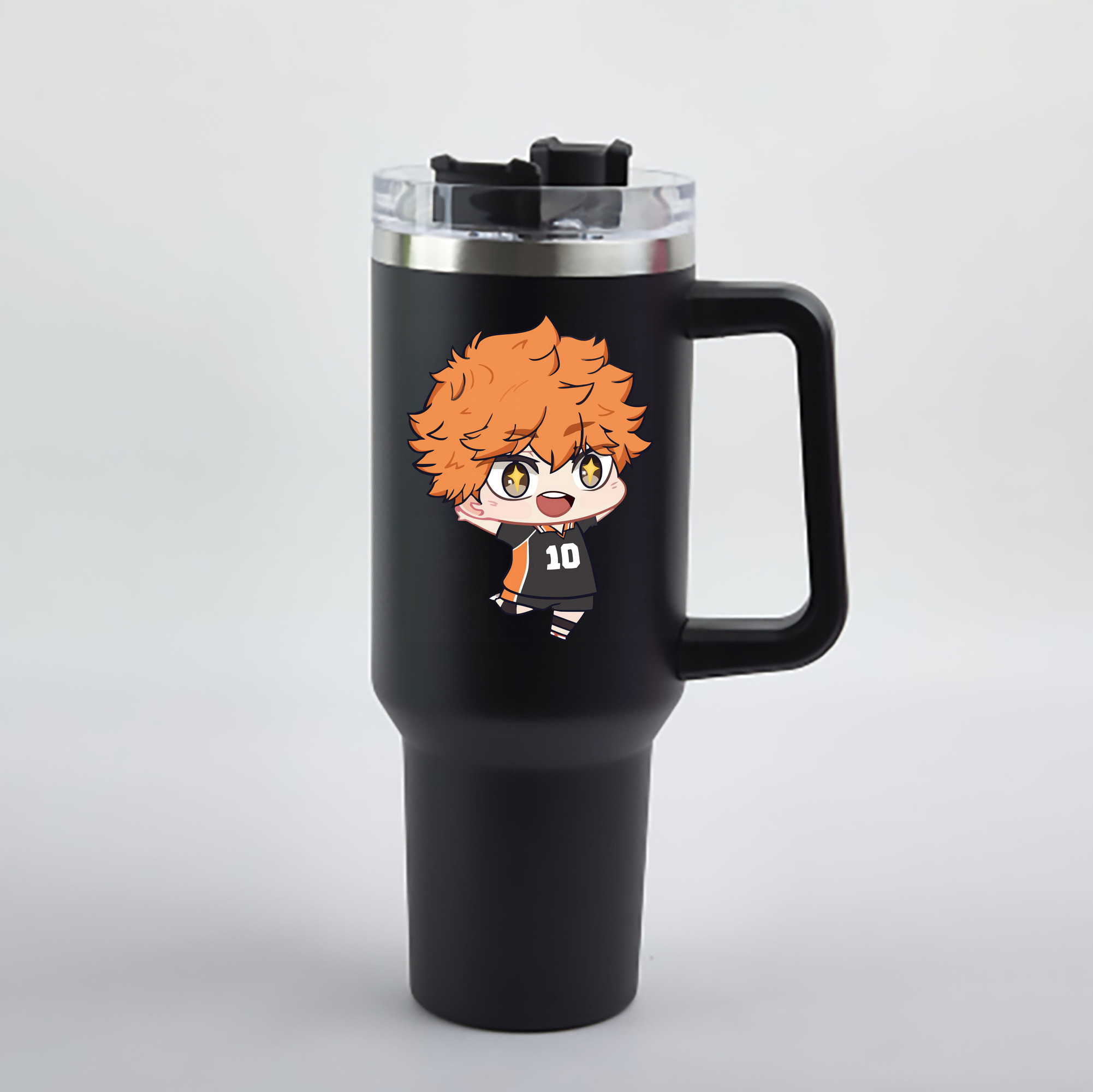 （画像用） ハイキュー!! Haikyu!! 1200mL車用タンブラー - クリスタルステッカー（プラスチックストロー付き）