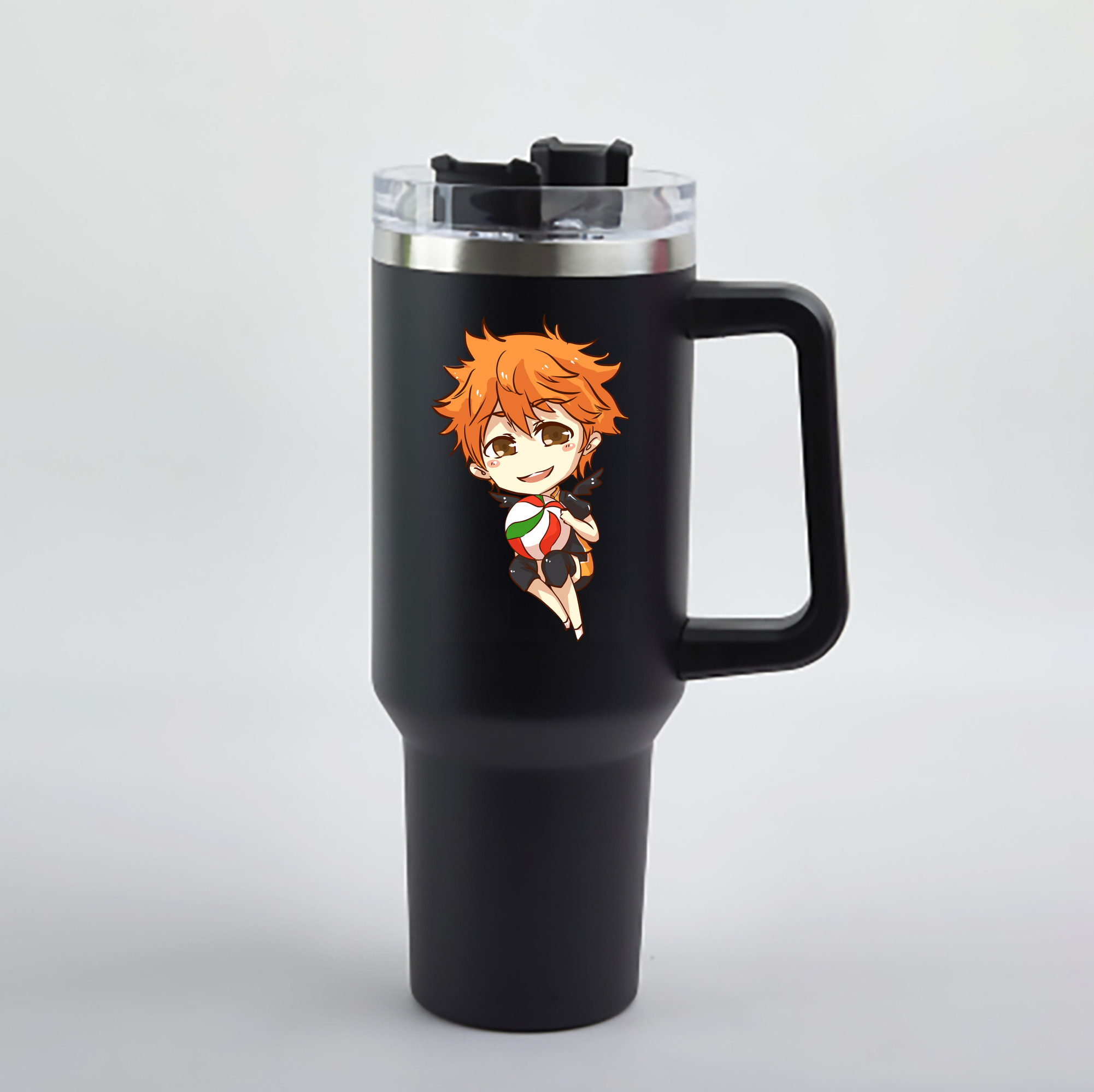 （画像用） ハイキュー!! Haikyu!! 1200mL車用タンブラー - クリスタルステッカー（プラスチックストロー付き）