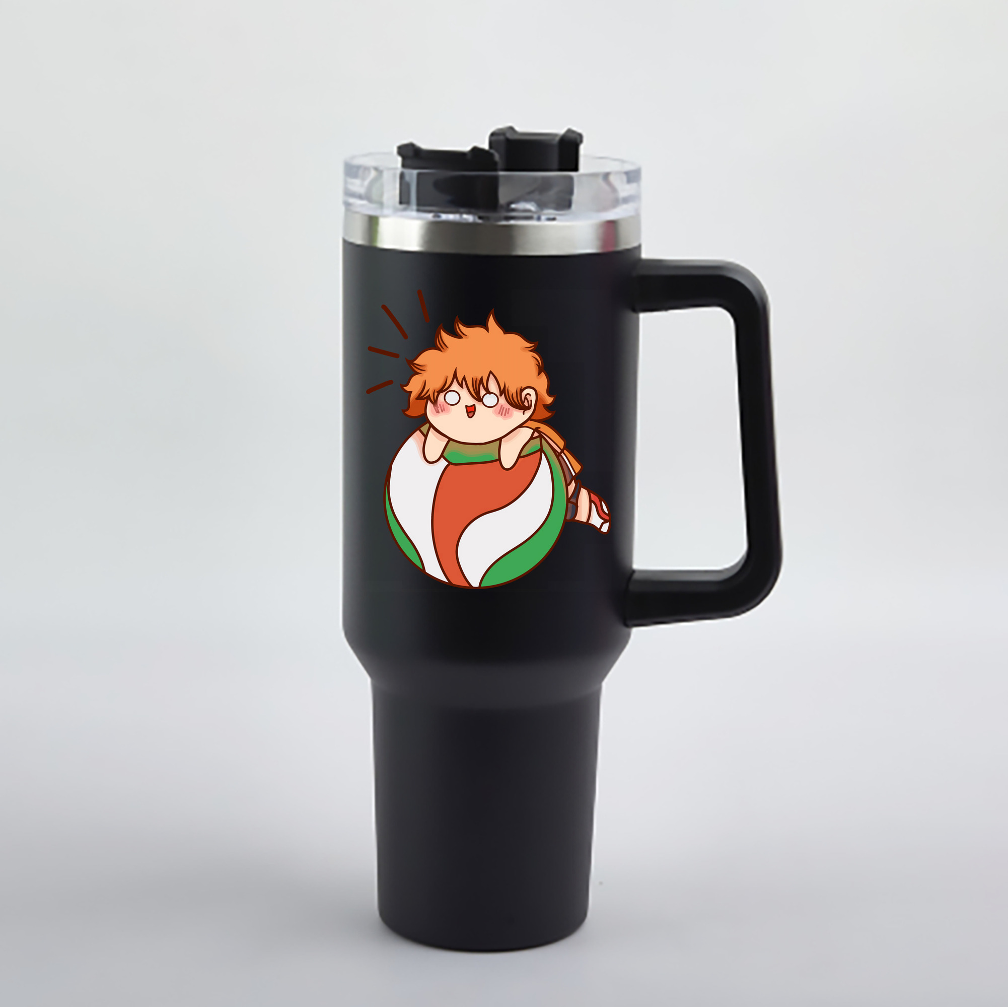 （画像用） ハイキュー!! Haikyu!! 1200mL車用タンブラー - クリスタルステッカー（プラスチックストロー付き）
