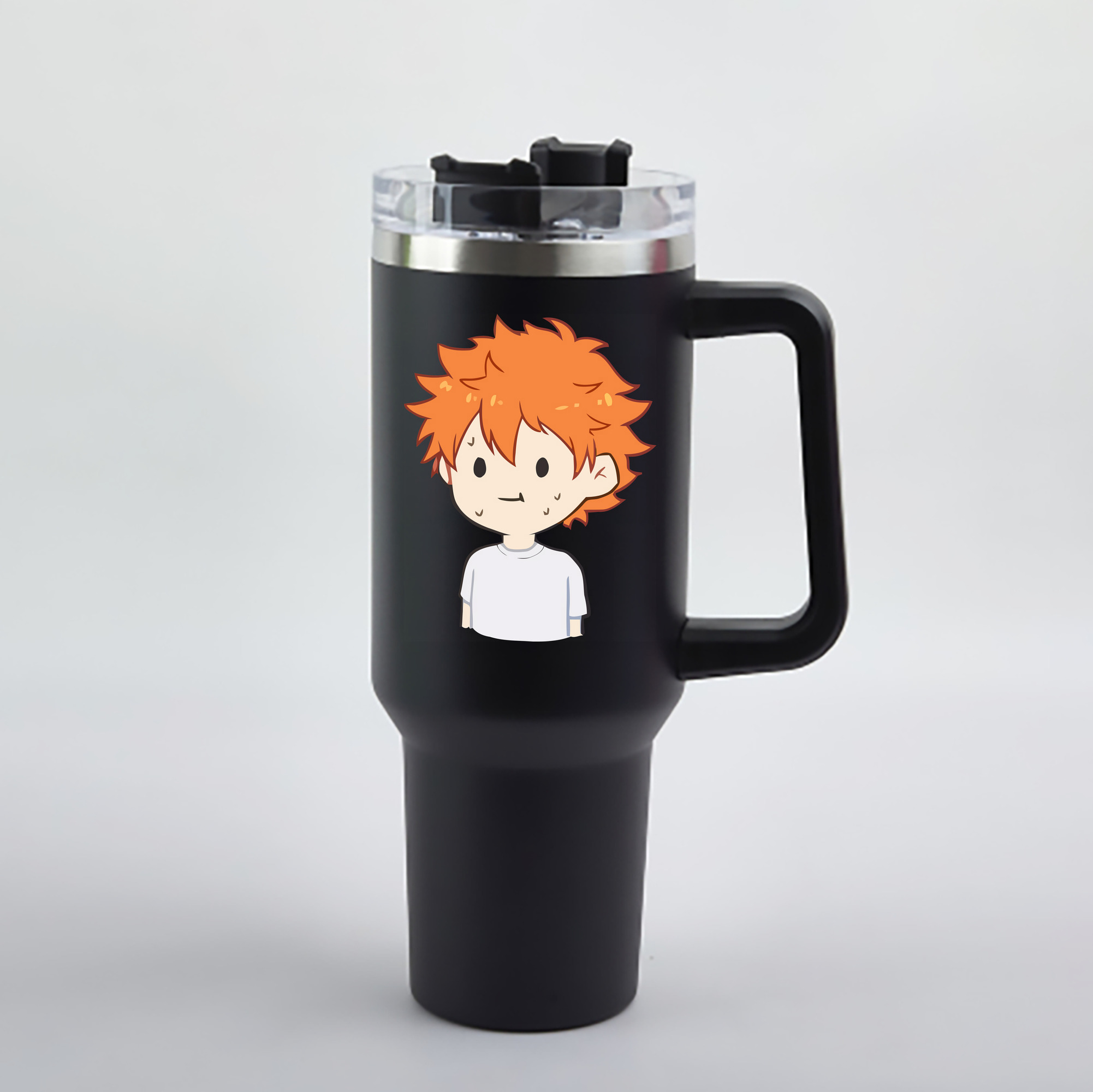 （画像用） ハイキュー!! Haikyu!! 1200mL車用タンブラー - クリスタルステッカー（プラスチックストロー付き）