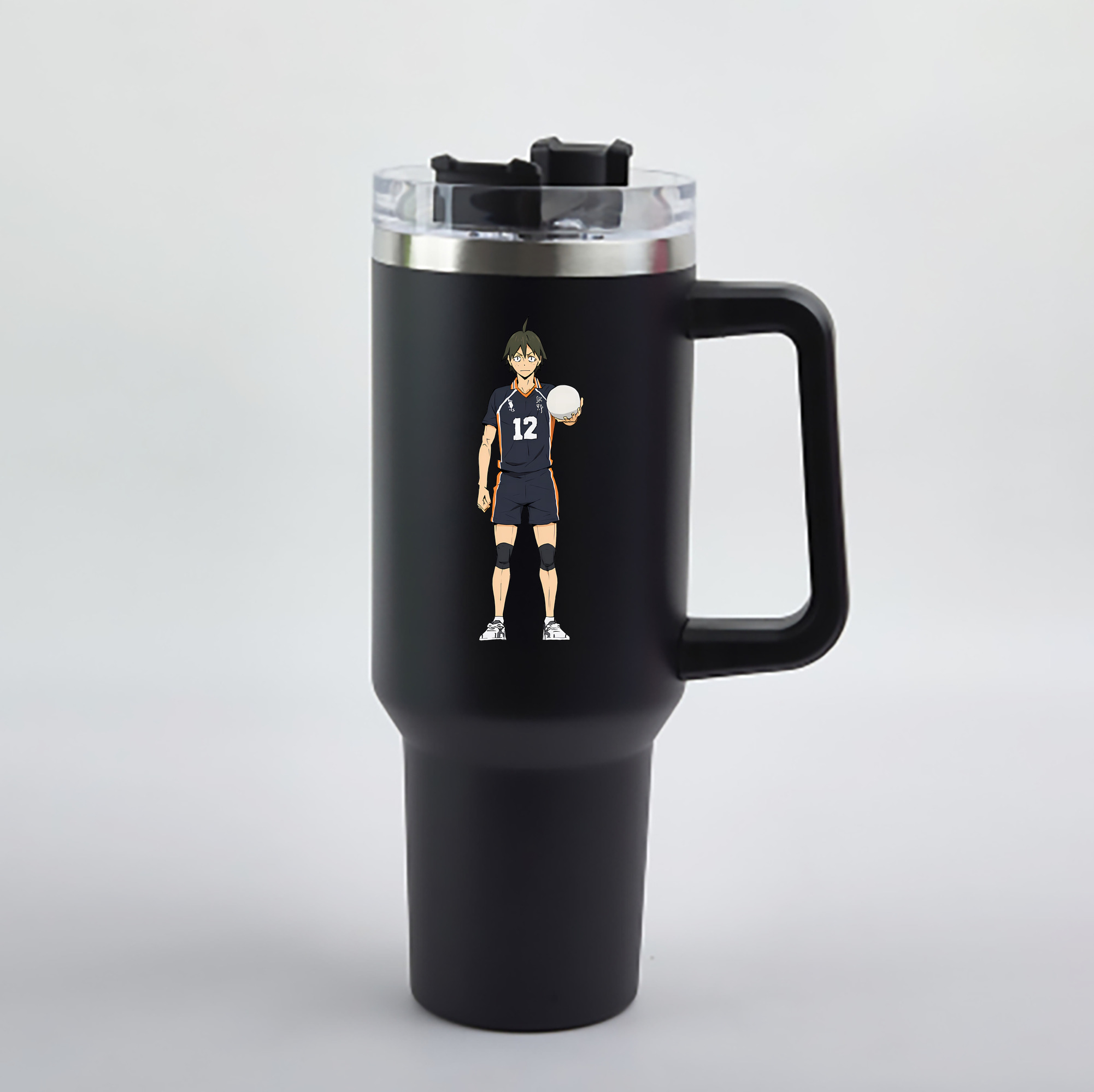 （画像用） ハイキュー!! Haikyu!! 1200mL車用タンブラー - クリスタルステッカー（プラスチックストロー付き）