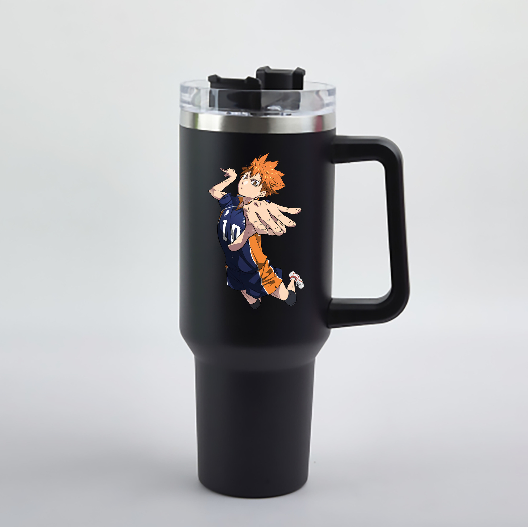 （画像用） ハイキュー!! Haikyu!! 1200mL車用タンブラー - クリスタルステッカー（プラスチックストロー付き）