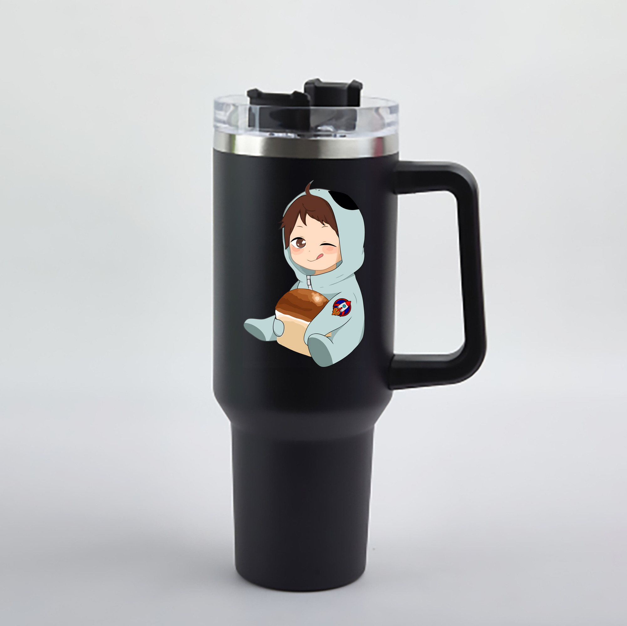 （画像用） ハイキュー!! Haikyu!! 1200mL車用タンブラー - クリスタルステッカー（プラスチックストロー付き）