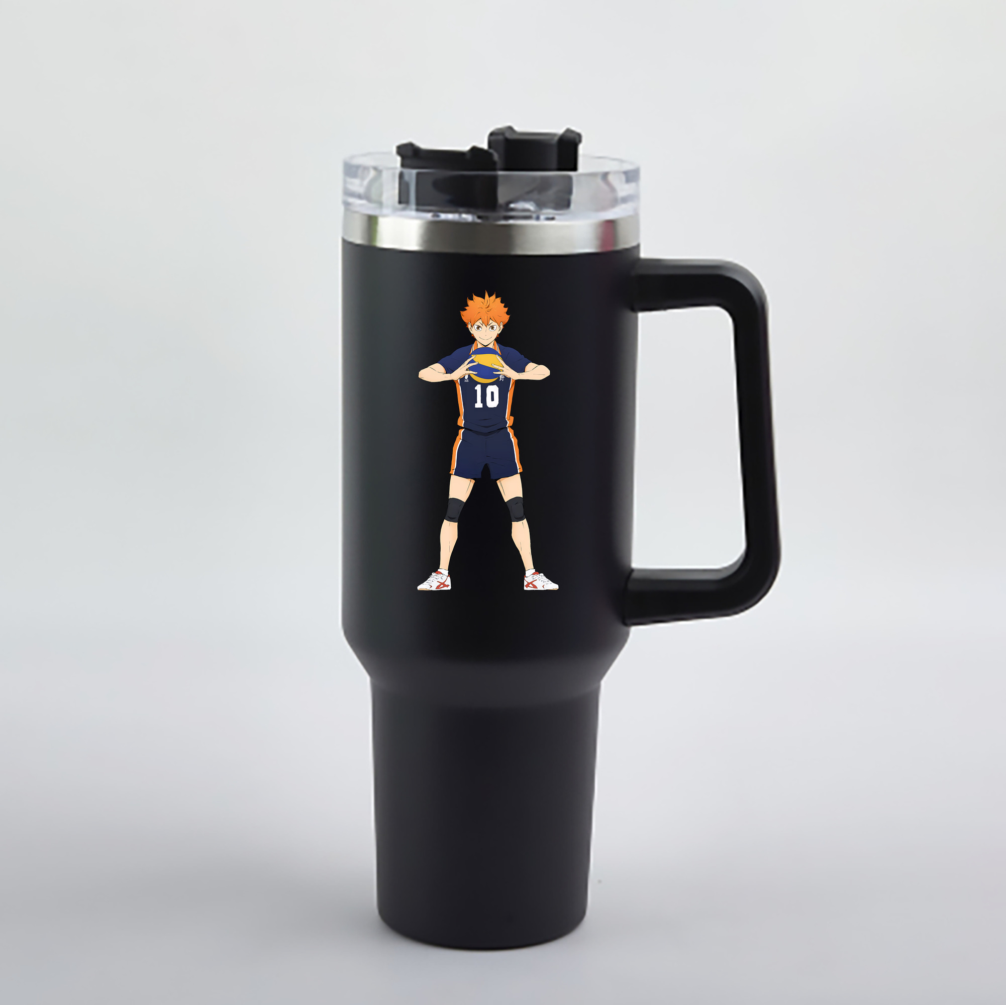 （画像用） ハイキュー!! Haikyu!! 1200mL車用タンブラー - クリスタルステッカー（プラスチックストロー付き）