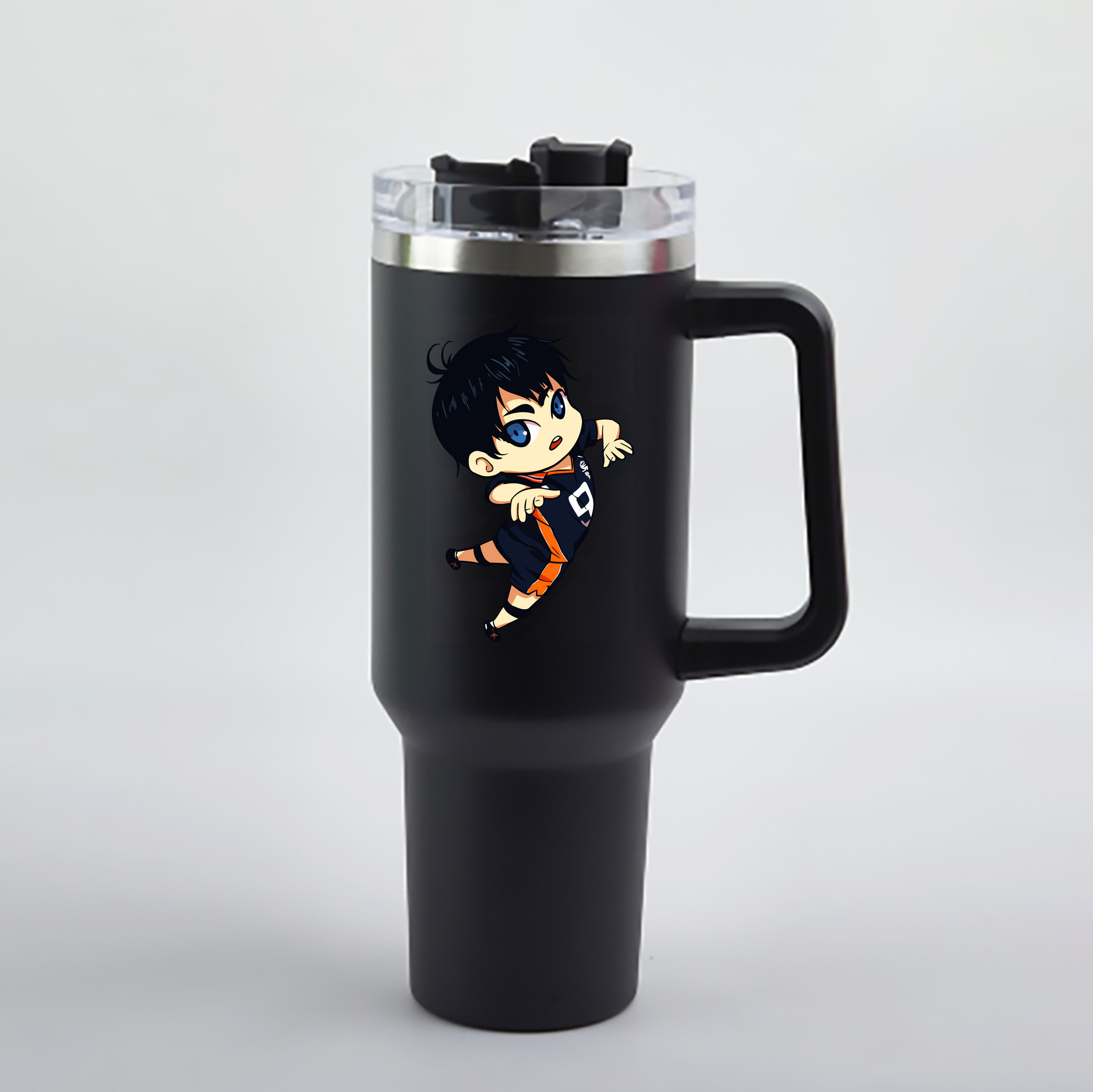 （画像用） ハイキュー!! Haikyu!! 1200mL車用タンブラー - クリスタルステッカー（プラスチックストロー付き）