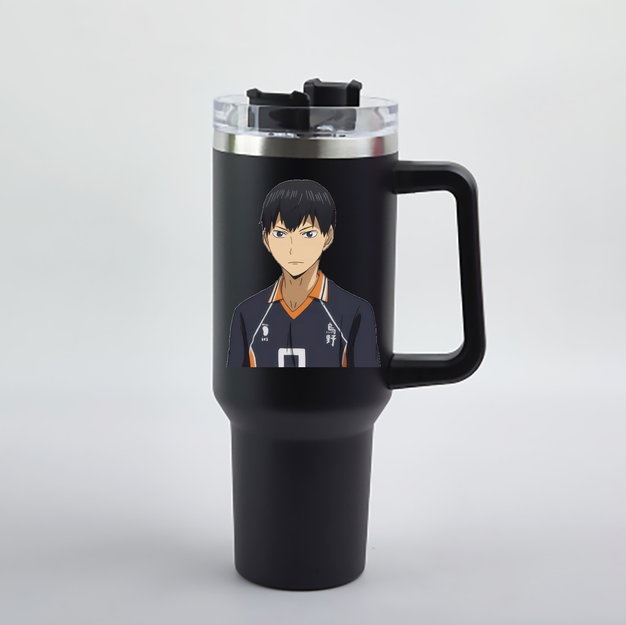 （画像用） ハイキュー!! Haikyu!! 1200mL車用タンブラー - クリスタルステッカー（プラスチックストロー付き）