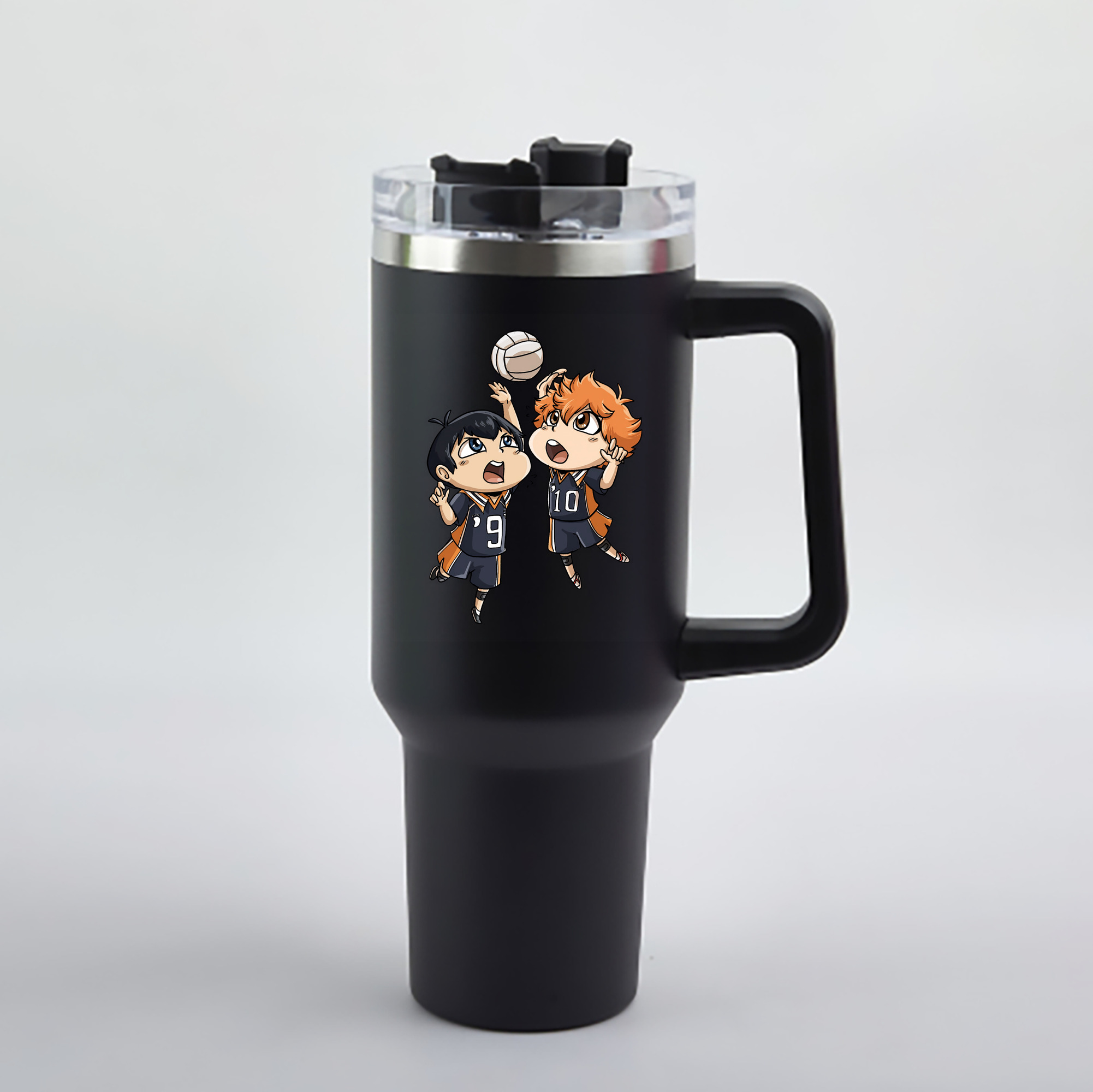 （画像用） ハイキュー!! Haikyu!! 1200mL車用タンブラー - クリスタルステッカー（プラスチックストロー付き）