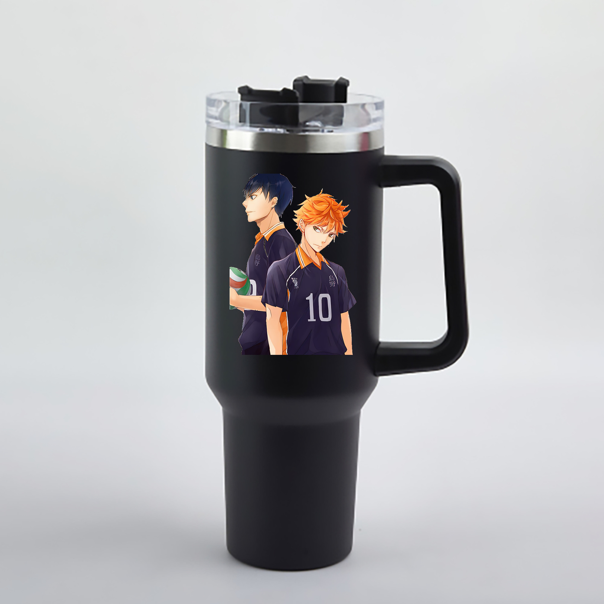 （画像用） ハイキュー!! Haikyu!! 1200mL車用タンブラー - クリスタルステッカー（プラスチックストロー付き）