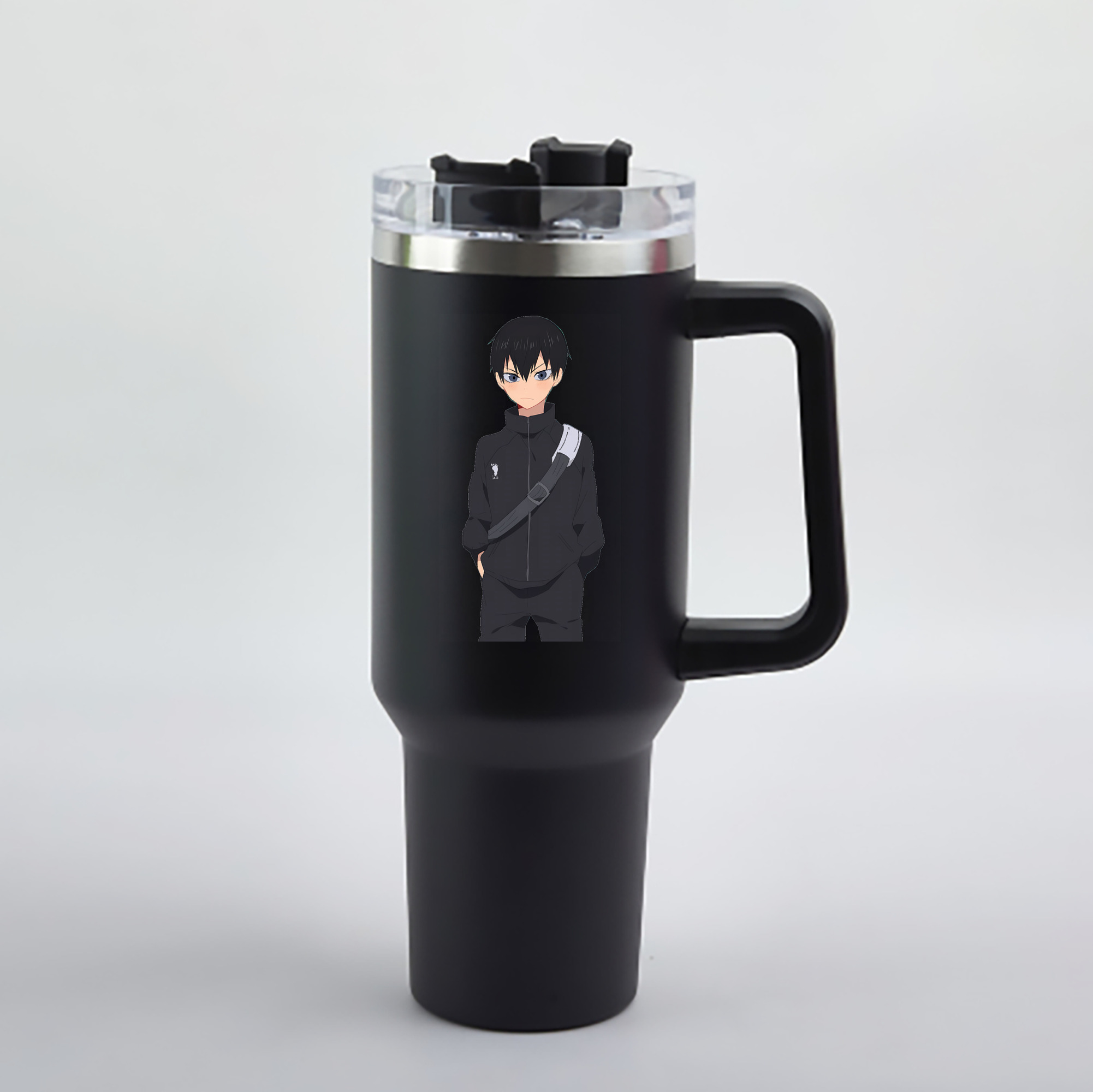（画像用） ハイキュー!! Haikyu!! 1200mL車用タンブラー - クリスタルステッカー（プラスチックストロー付き）