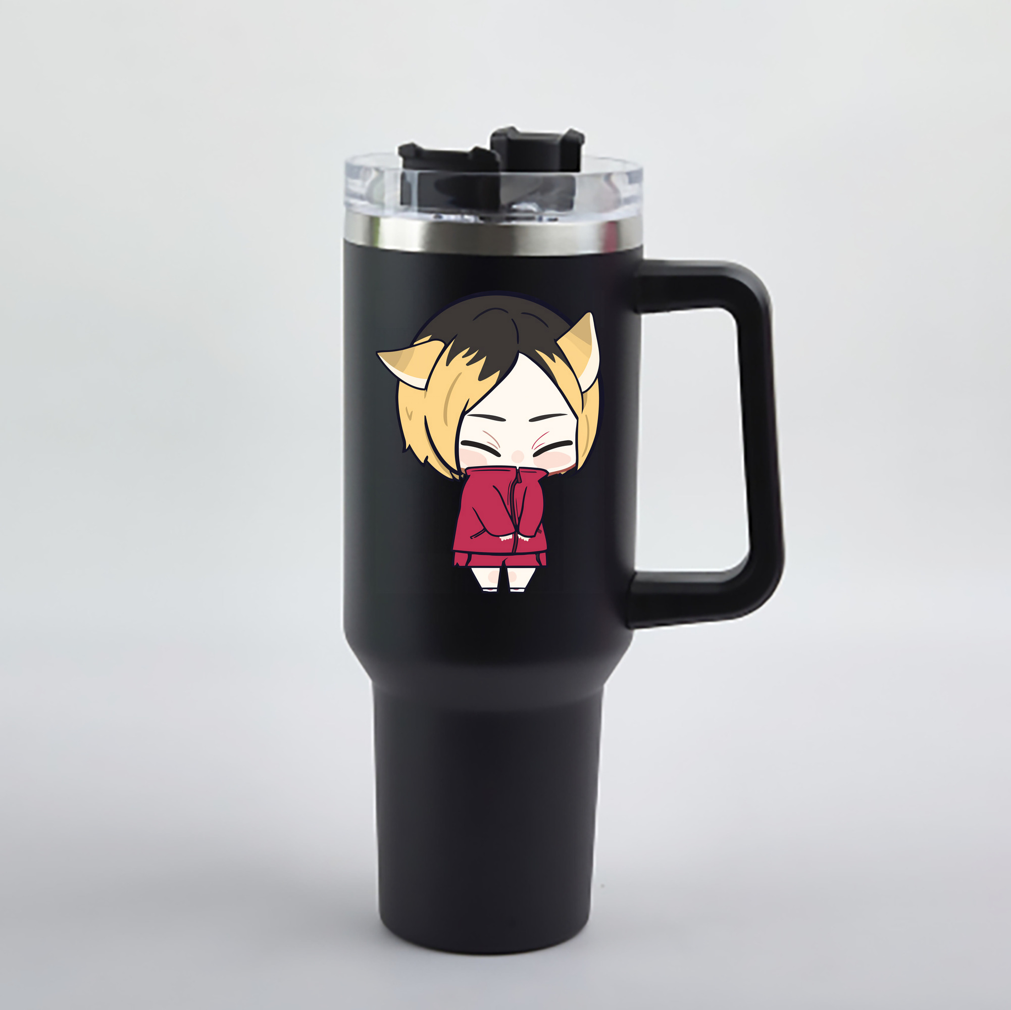 （画像用） ハイキュー!! Haikyu!! 1200mL車用タンブラー - クリスタルステッカー（プラスチックストロー付き）