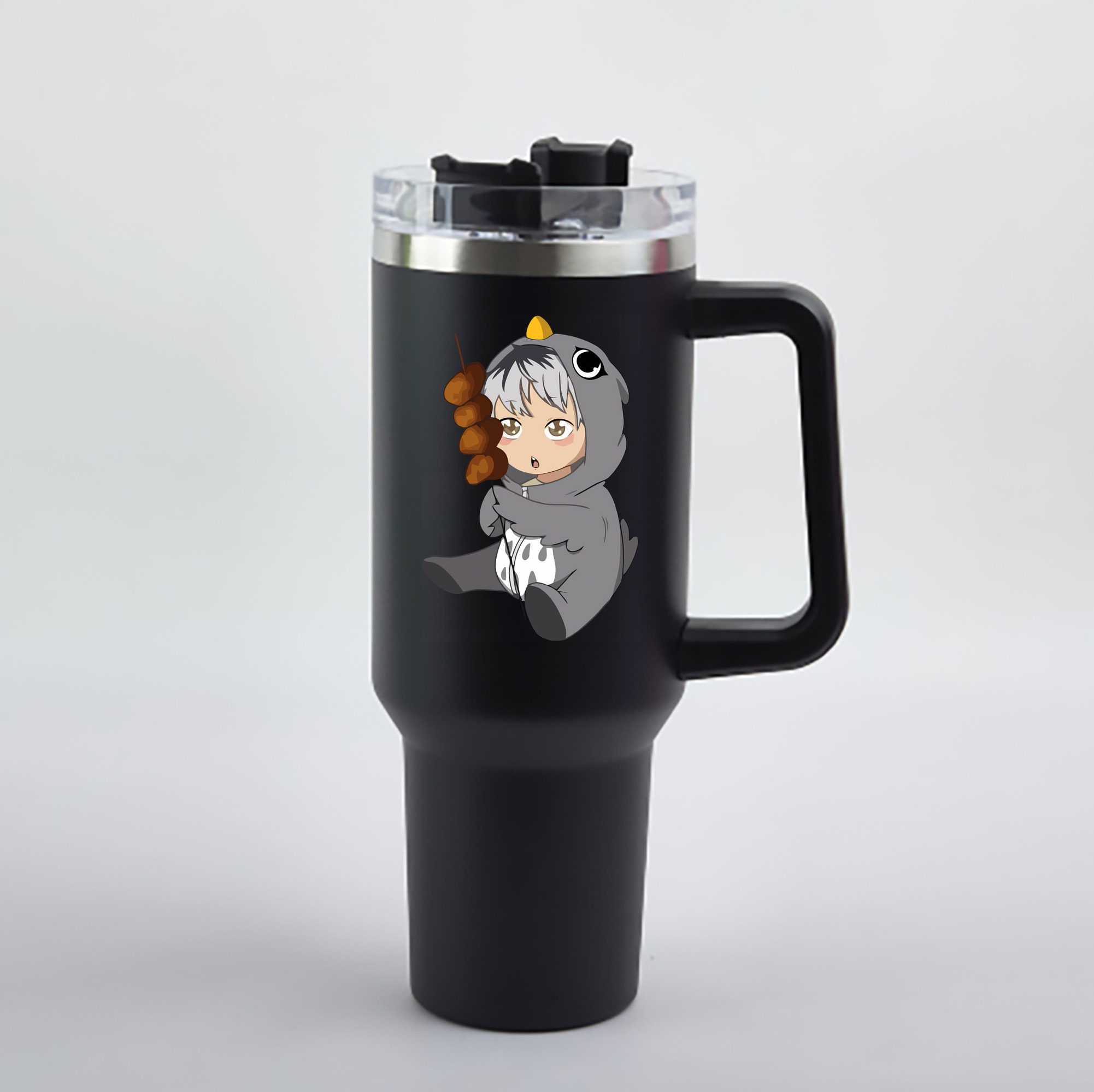 （画像用） ハイキュー!! Haikyu!! 1200mL車用タンブラー - クリスタルステッカー（プラスチックストロー付き）