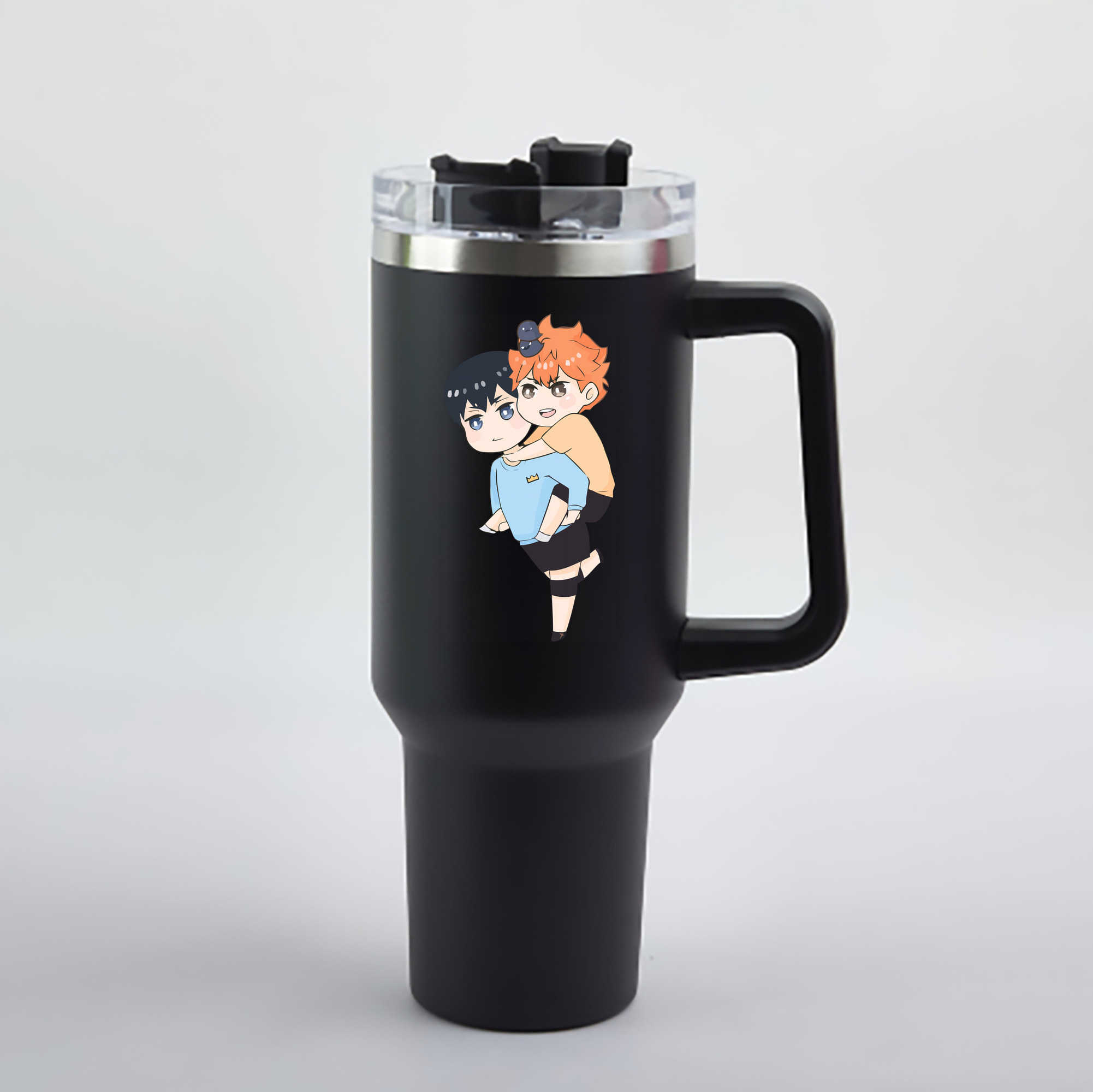 （画像用） ハイキュー!! Haikyu!! 1200mL車用タンブラー - クリスタルステッカー（プラスチックストロー付き）